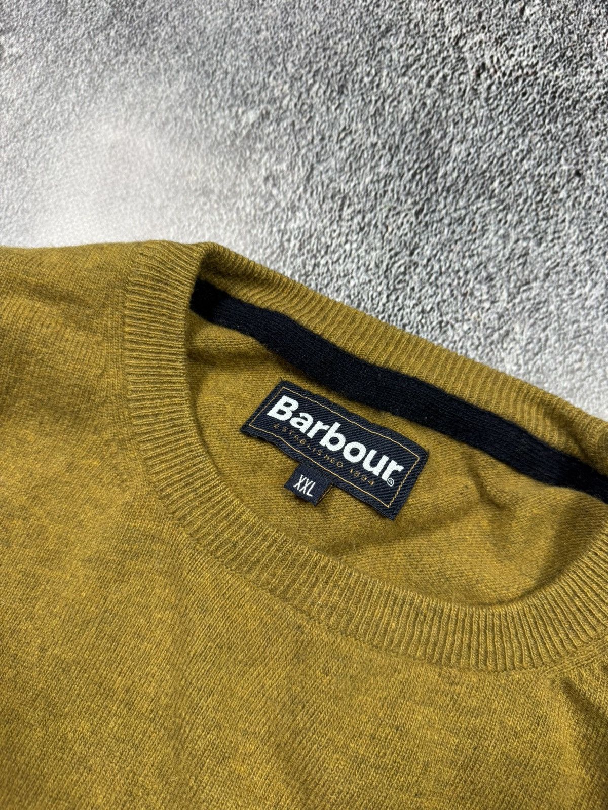 Barbour Barbour Essential Wool Crew Neck Sweater — Mustard Yellow Size US XXL / EU 58 / 5 - 3 Thumbnail