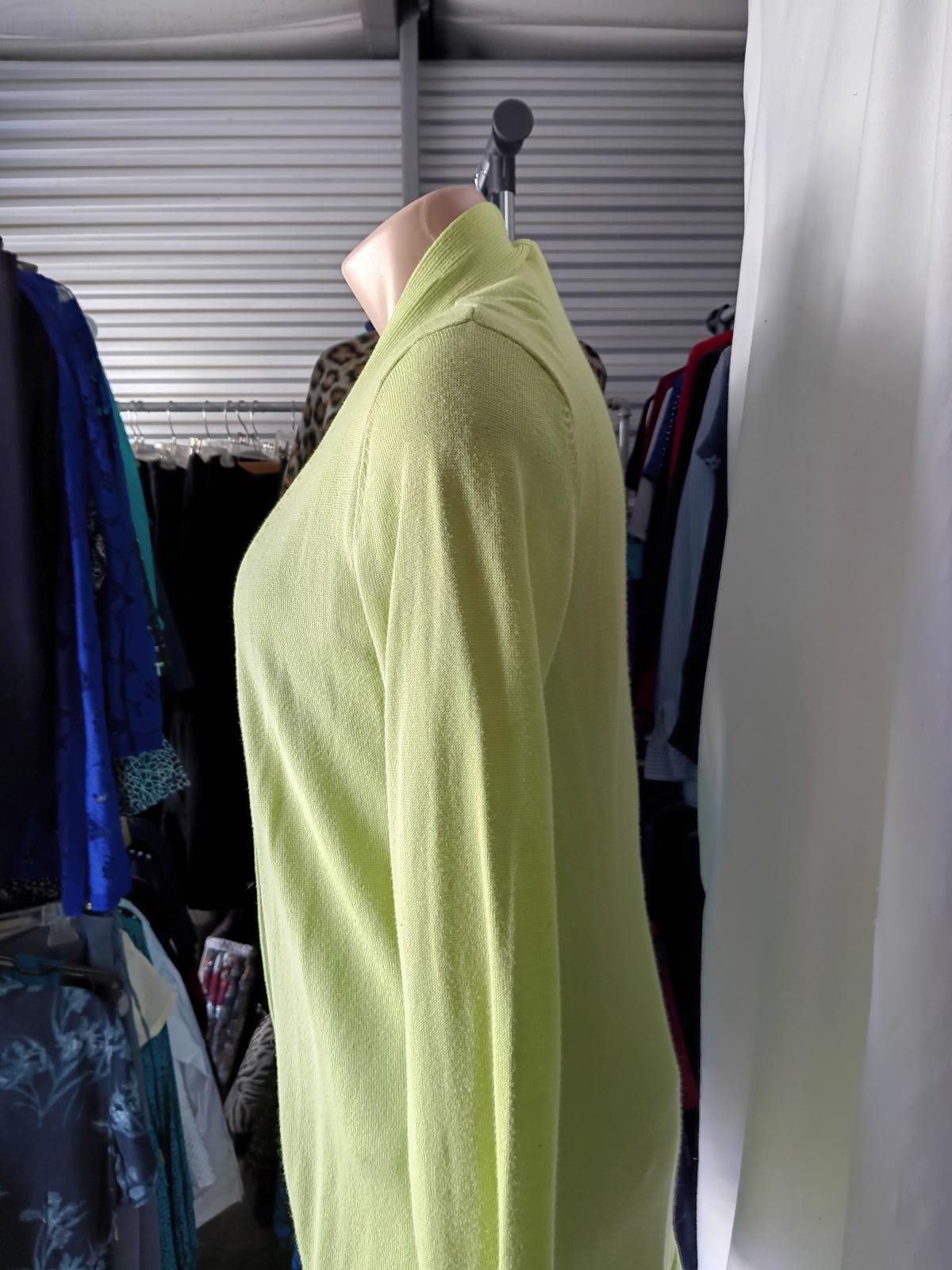 Chicos Chico's Lightweight Lime Green Cardigan Size S / US 4 / IT 40 - 2 Thumbnail