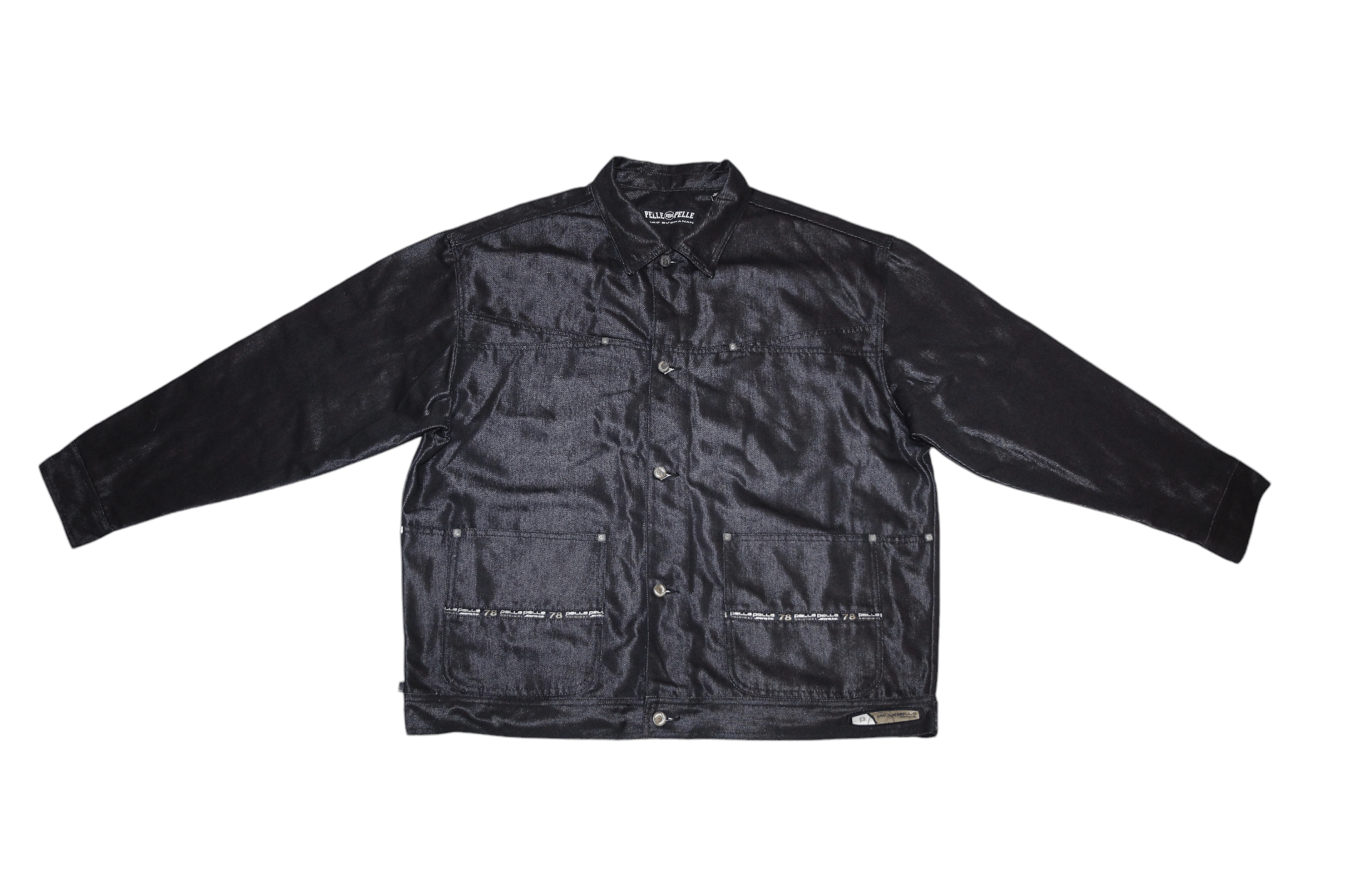 Pelle Pelle VTG Pelle Pelle Black Shrkdnm OG Baggy Chore Jacket Size US XXL / EU 58 / 5 - 4 Thumbnail