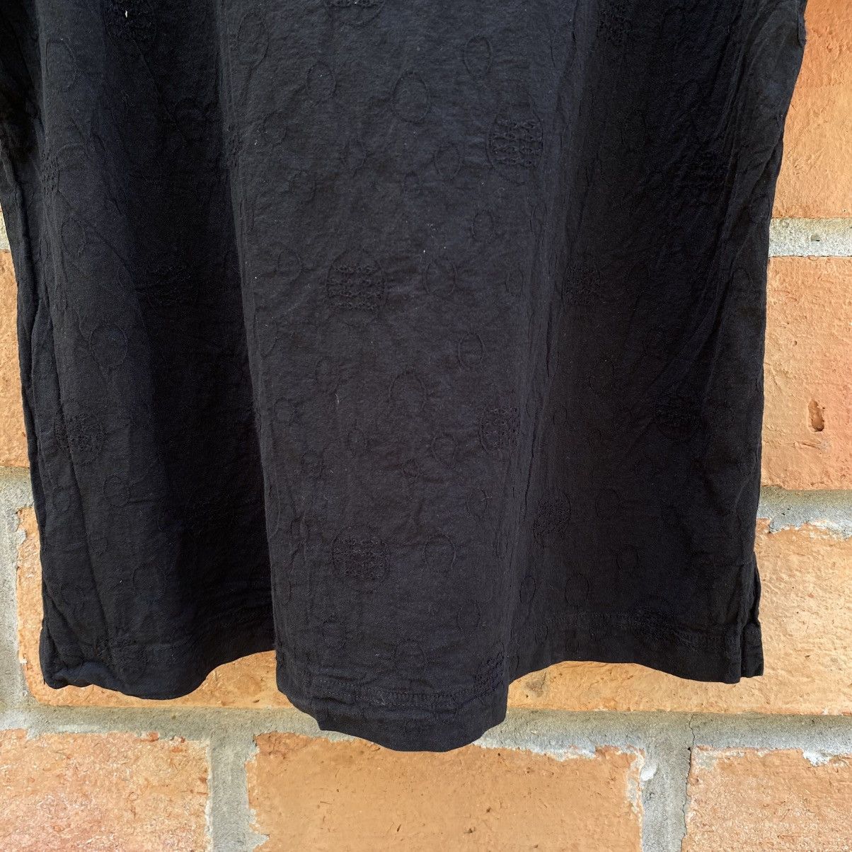Issey Miyake Plantation Black Textured Short Sleeve Blouse Size S / US 4 / IT 40 - 7 Thumbnail