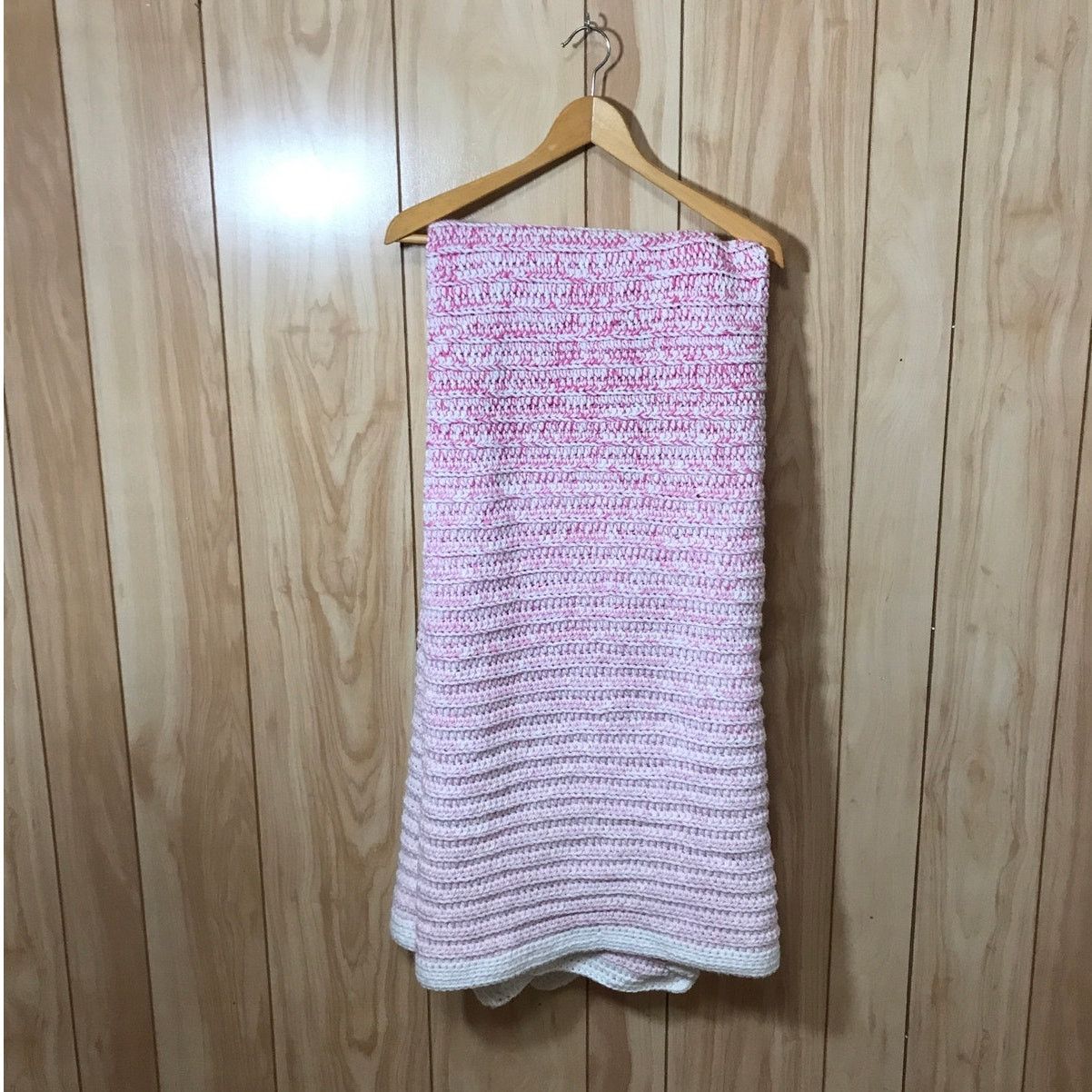 Handmade Soft Thick Shade of Pink Handmade Crocheted Blanket by Dawny Size ONE SIZE - 2 Thumbnail