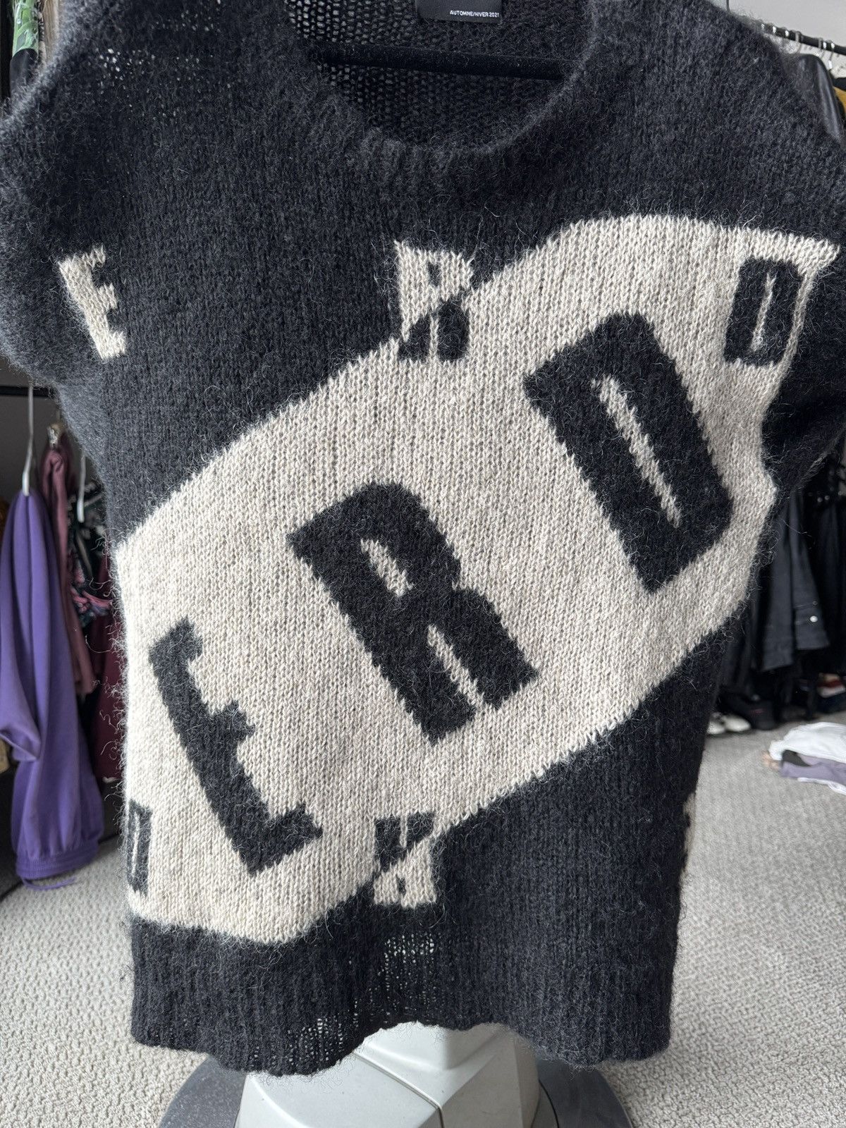 Enfants Riches Deprimes ENFANTS RICHES DEPRIMES TV Logo MOHAIR Knit sweater Size US L / EU 52-54 / 3 - 5 Thumbnail