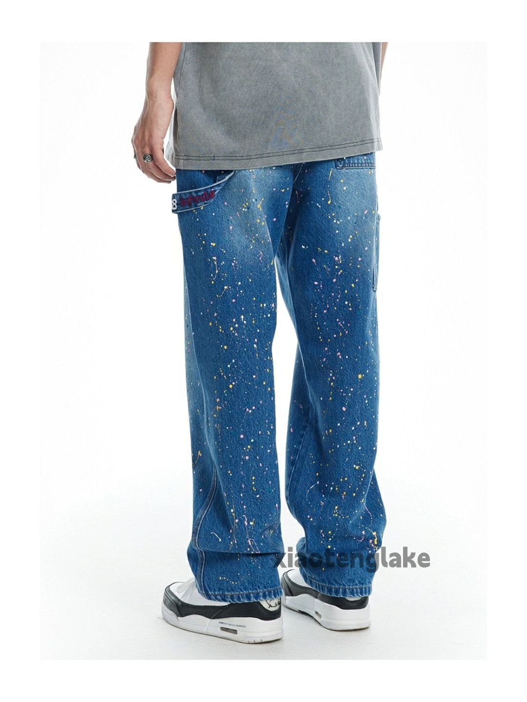Jean × Vintage washed faded loose baggy paint carpenter cargo pants Size US 34 / EU 50 - 7 Thumbnail
