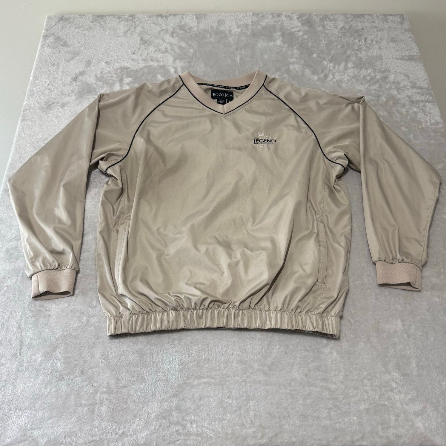 Footjoy FootJoy Men's Long Sleeve Pullover Golf Windbreaker L Tan Size US L / EU 52-54 / 3 - 1 Thumbnail