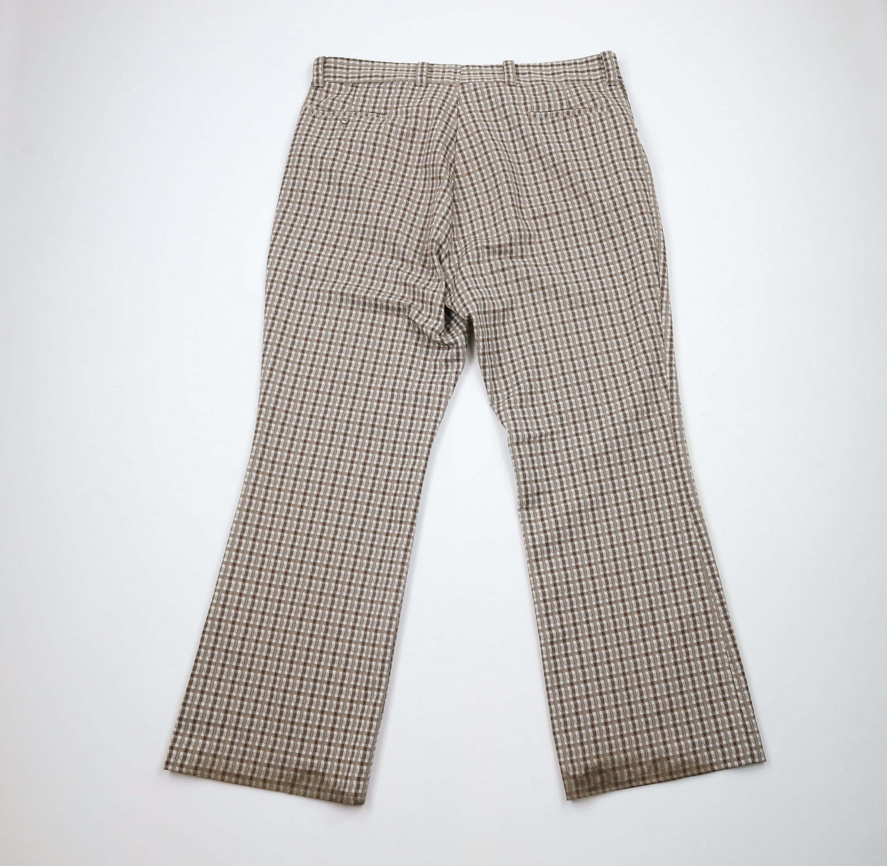 Vintage Vintage 70s Streetwear Knit Bell Bottoms Pants Plaid USA Size US 40 / EU 56 - 10 Thumbnail