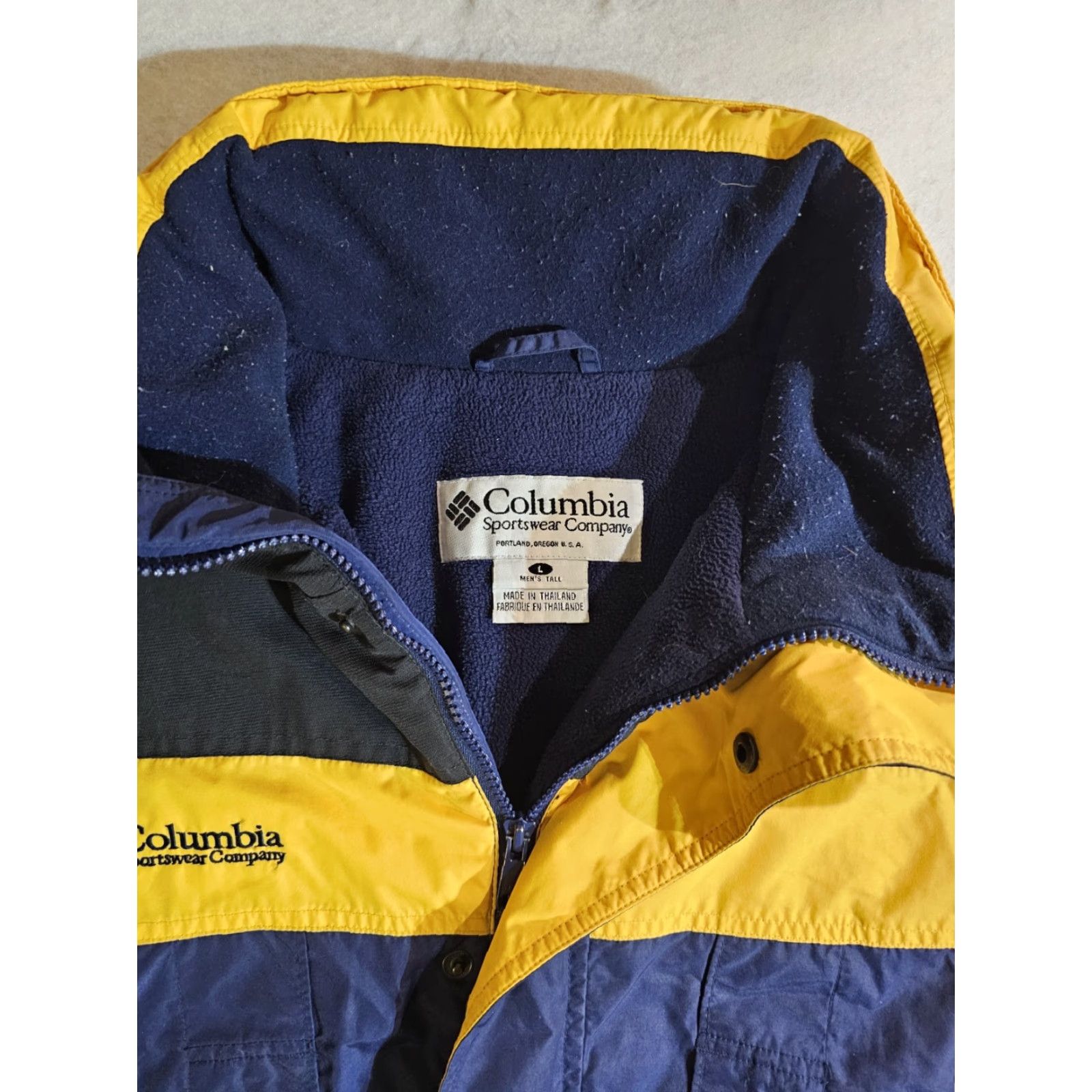 Vintage VINTAGE Columbia Hooded Jacket Fleece Lined Winter Ski Parka Blue 90s Mens Large - Columbia Omni-Tech Parka Mens Large Blue 90s Vintage Hoodie Jacket Size US L / EU 52-54 / 3 - 3 Thumbnail