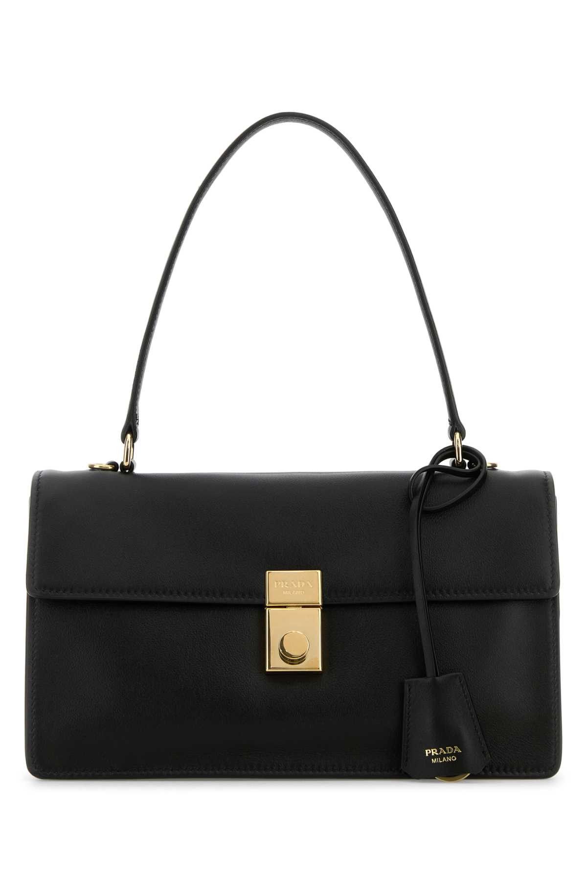 Prada Black Leather Handbag Size ONE SIZE - 1 Thumbnail