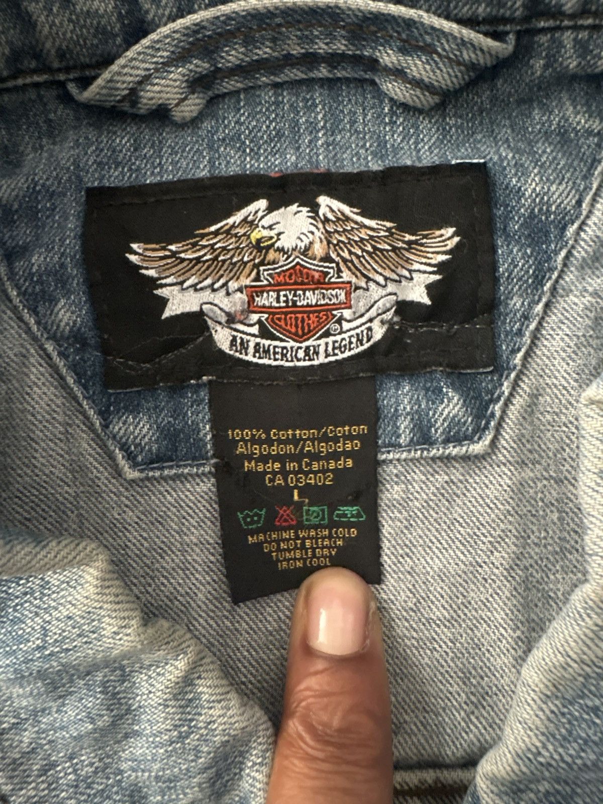 Harley Davidson Harley Davidson Denim Jacket Size US L / EU 52-54 / 3 - 4 Thumbnail