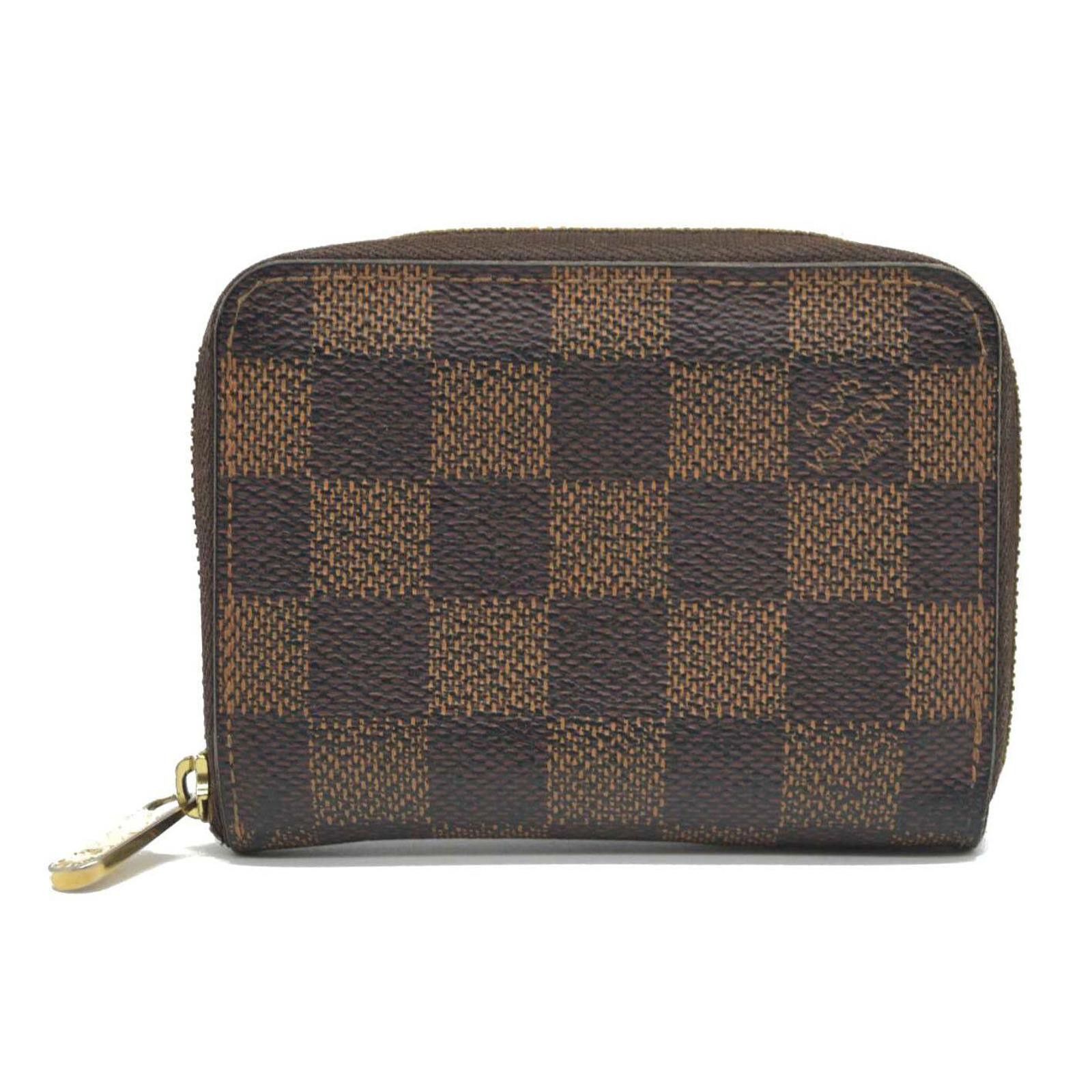 Louis Vuitton Damier Ebene Zippy Coin Purse Sn4102 in Grey, Women's