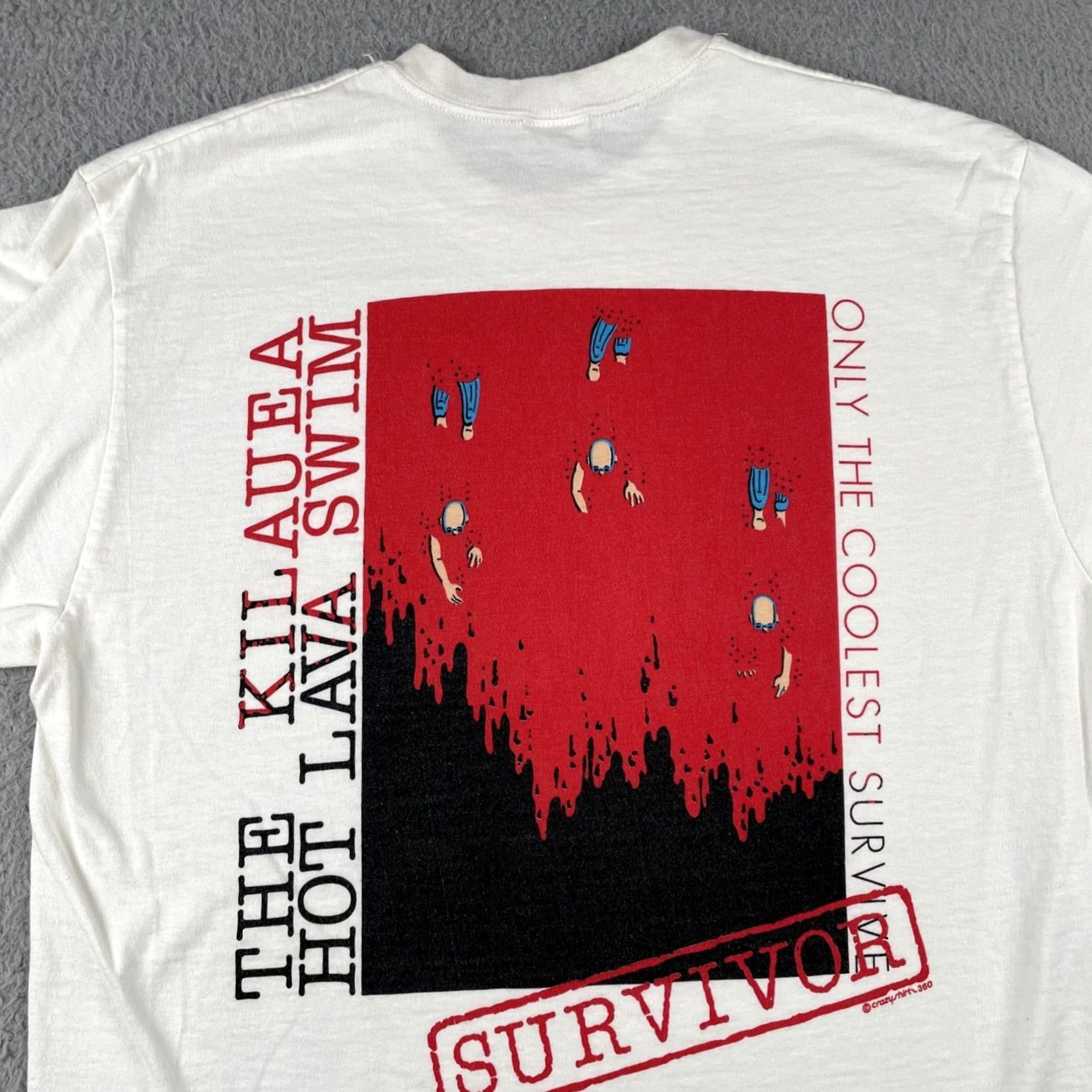 Vintage VINTAGE Crazy Shirts T-Shirt White L Men's USA 90s Hawaiian Beach Art Short Sleeve Crew Neck Cotton Size US L / EU 52-54 / 3 - 2 Thumbnail