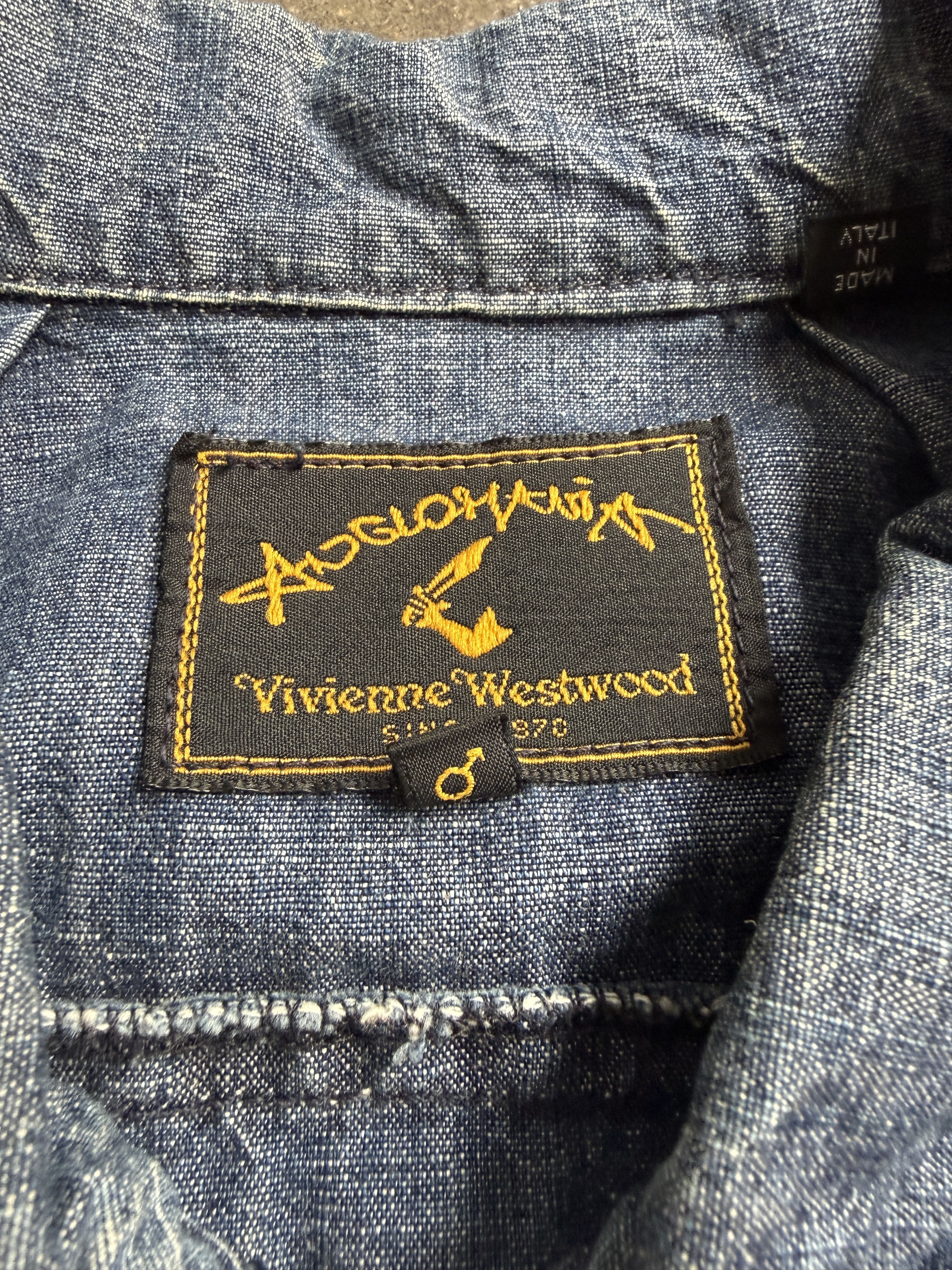 Vivienne Westwood Tokyo Exclusive early 2000's Folded Denim Jacket Size US M / EU 48-50 / 2 - 4 Thumbnail