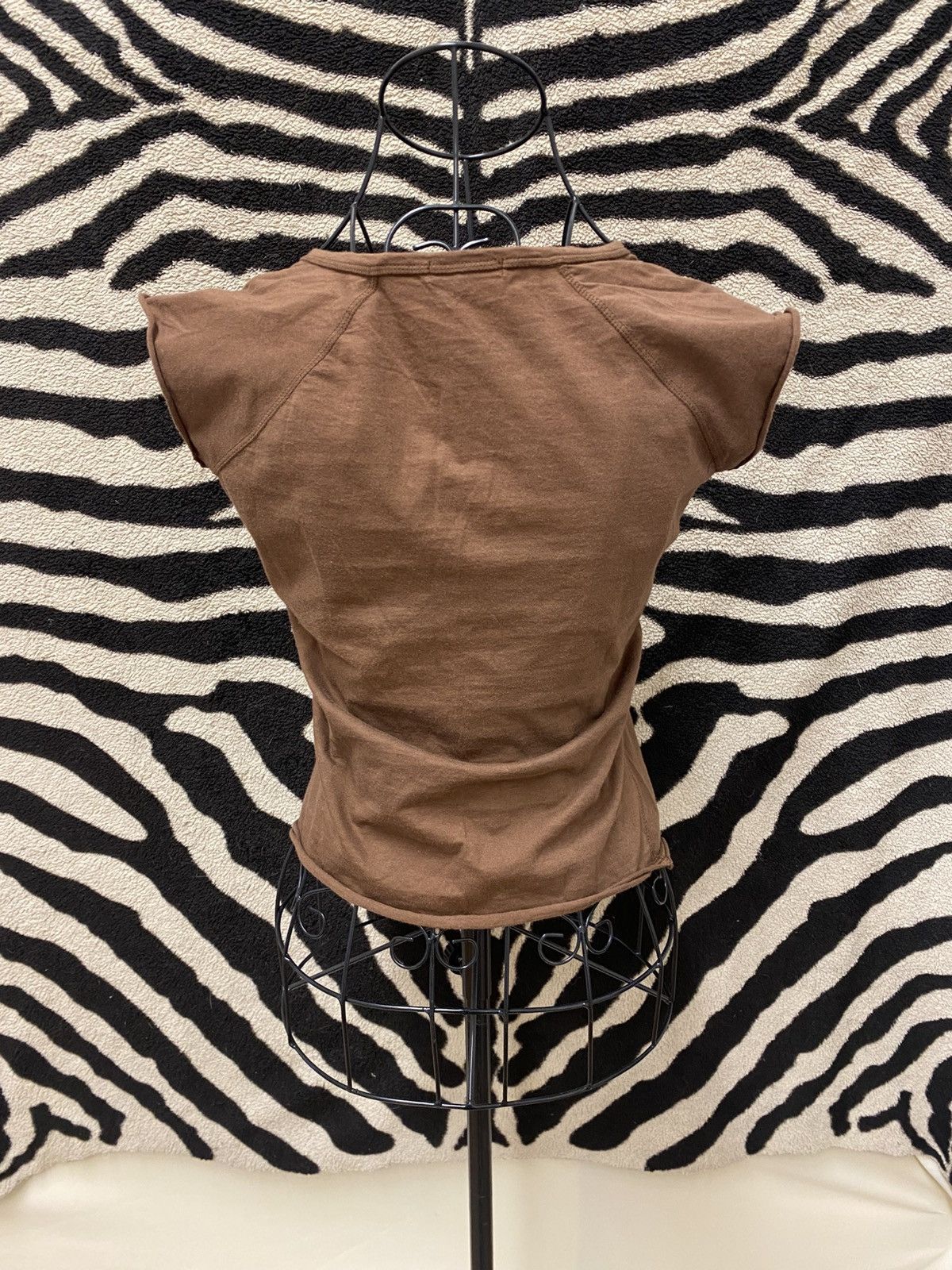 Vintage Vintage dark brown cotton t-shirt Size S / US 4 / IT 40 - 5 Thumbnail