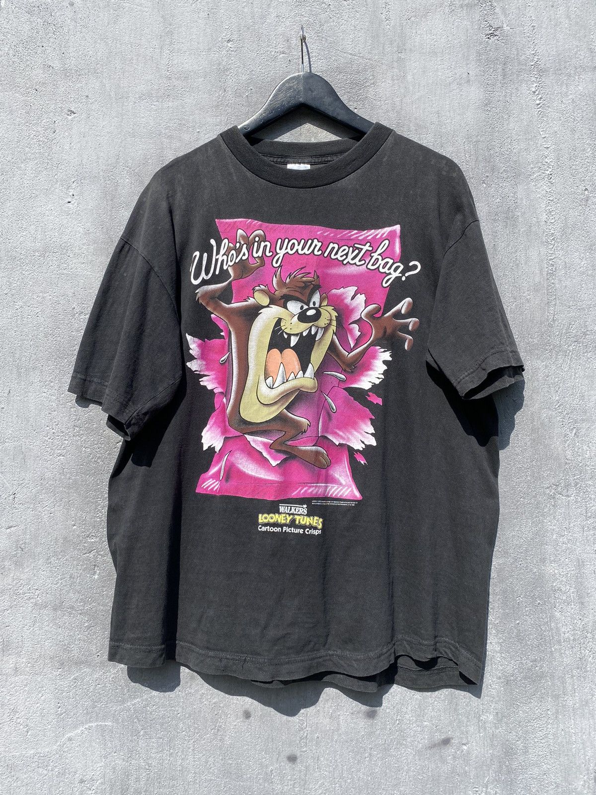 Anime × Vintage Vintage 1993 LOONEY TUNES Space Jam Taz Faded Tee Size US XL / EU 56 / 4 - 1 Thumbnail