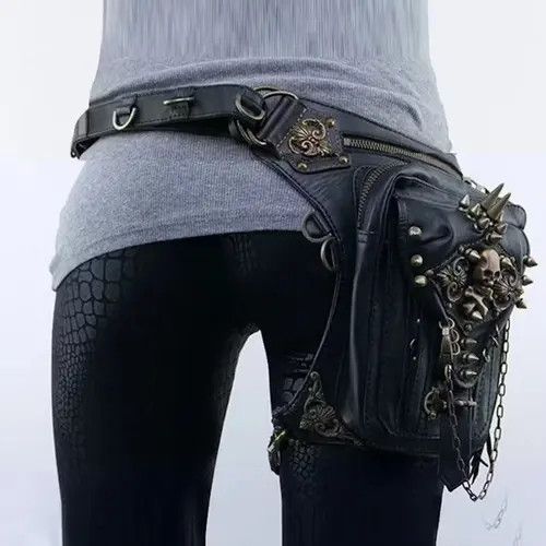 Leather Crossbody Shoulder / Drop Leg Bag Size ONE SIZE - 3 Thumbnail