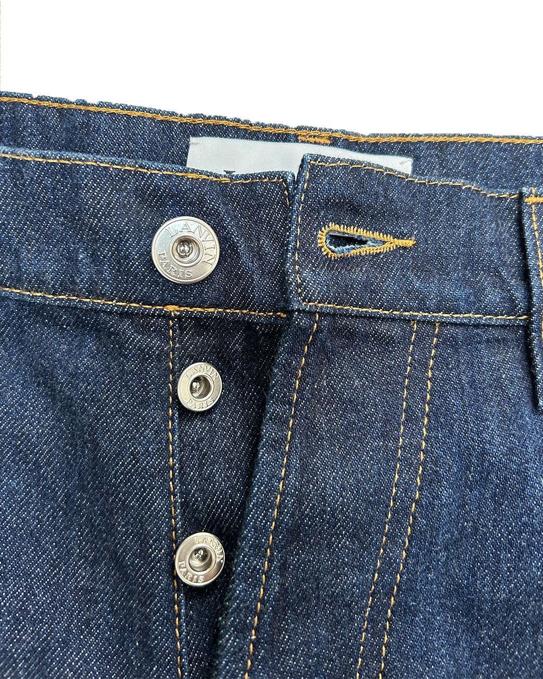 Lanvin Lanvin raw hem curved jeans in indigo Size US 34 / EU 50 - 2 Thumbnail