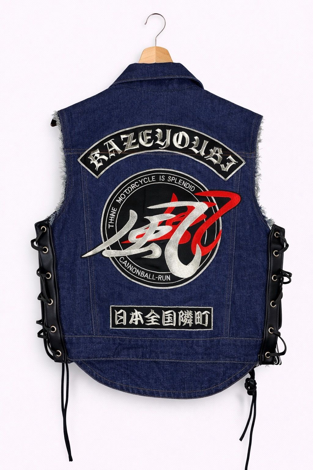 Kadoya KADOYA Kazeyoubi Biker Denim Leather Side Lace Motorcycle Size US M / EU 48-50 / 2 - 1 Thumbnail