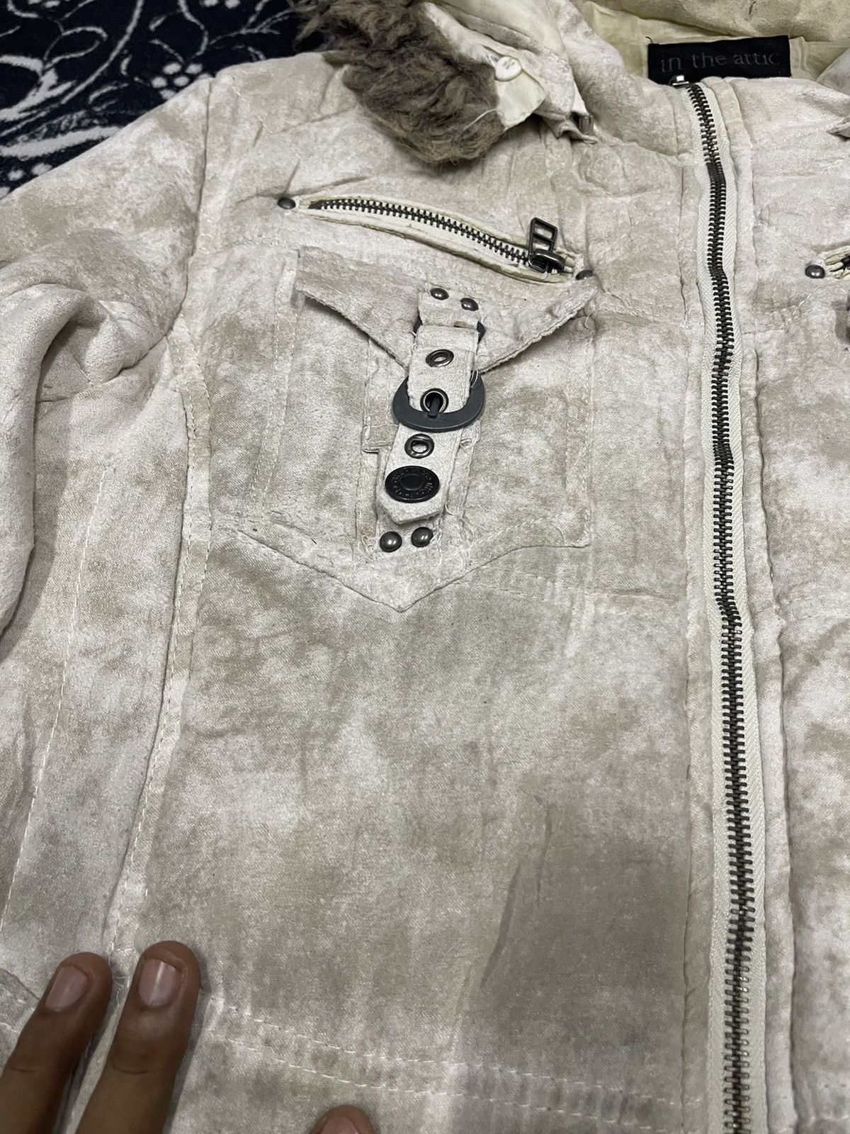 In The Attic 🔥2000s IN THE ATTIC JACKET TACTICAL JACKET FUR HOODIE Size US L / EU 52-54 / 3 - 7 Thumbnail