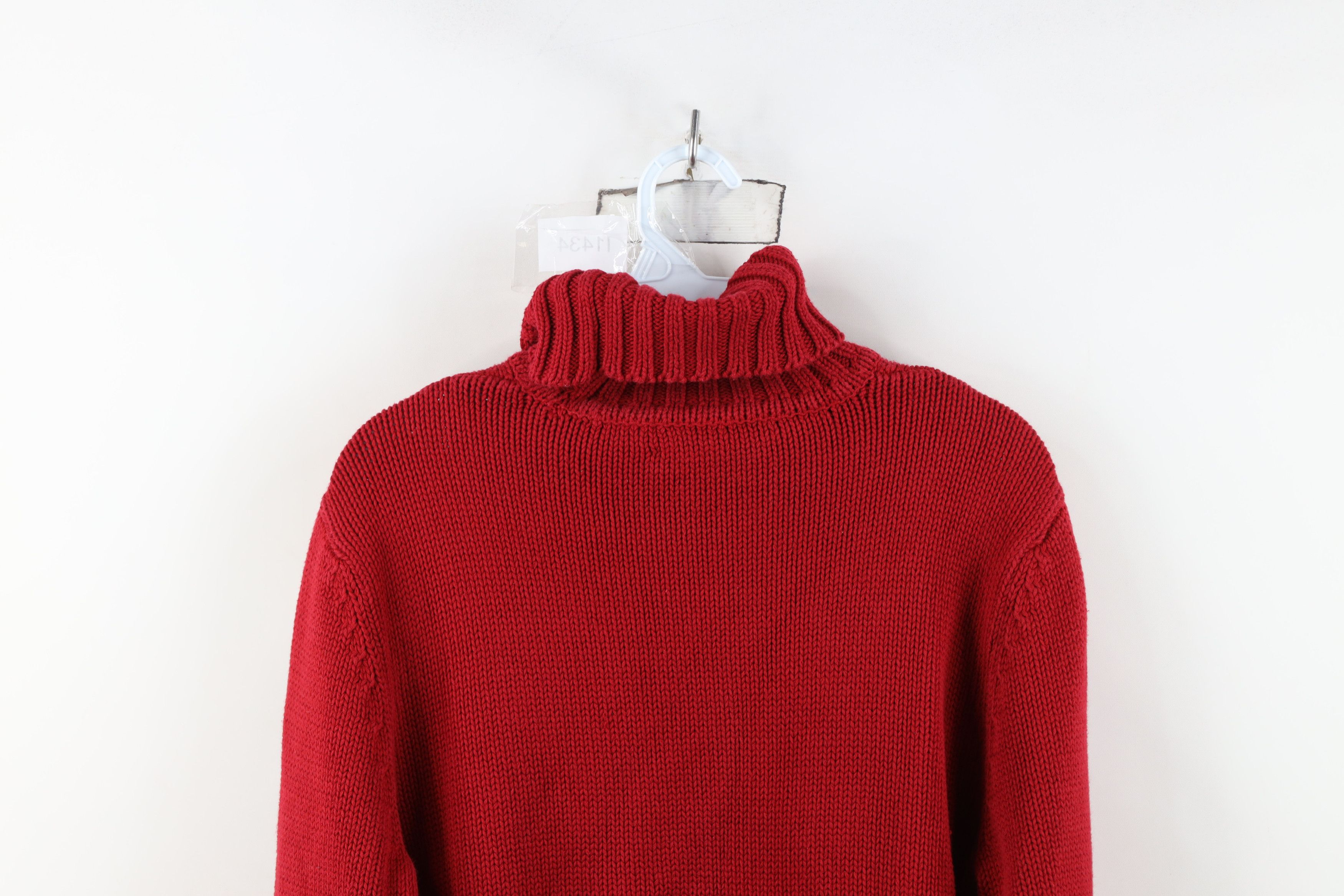 Ralph Lauren Vintage 90s Ralph Lauren Snowflake Knit Turtleneck Sweater Size L / US 10 / IT 46 - 11 Thumbnail