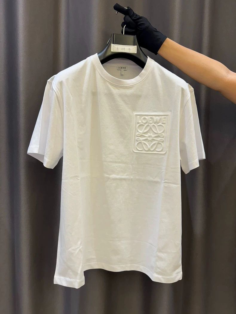 LOEWE Solid raised round neck T-shirt