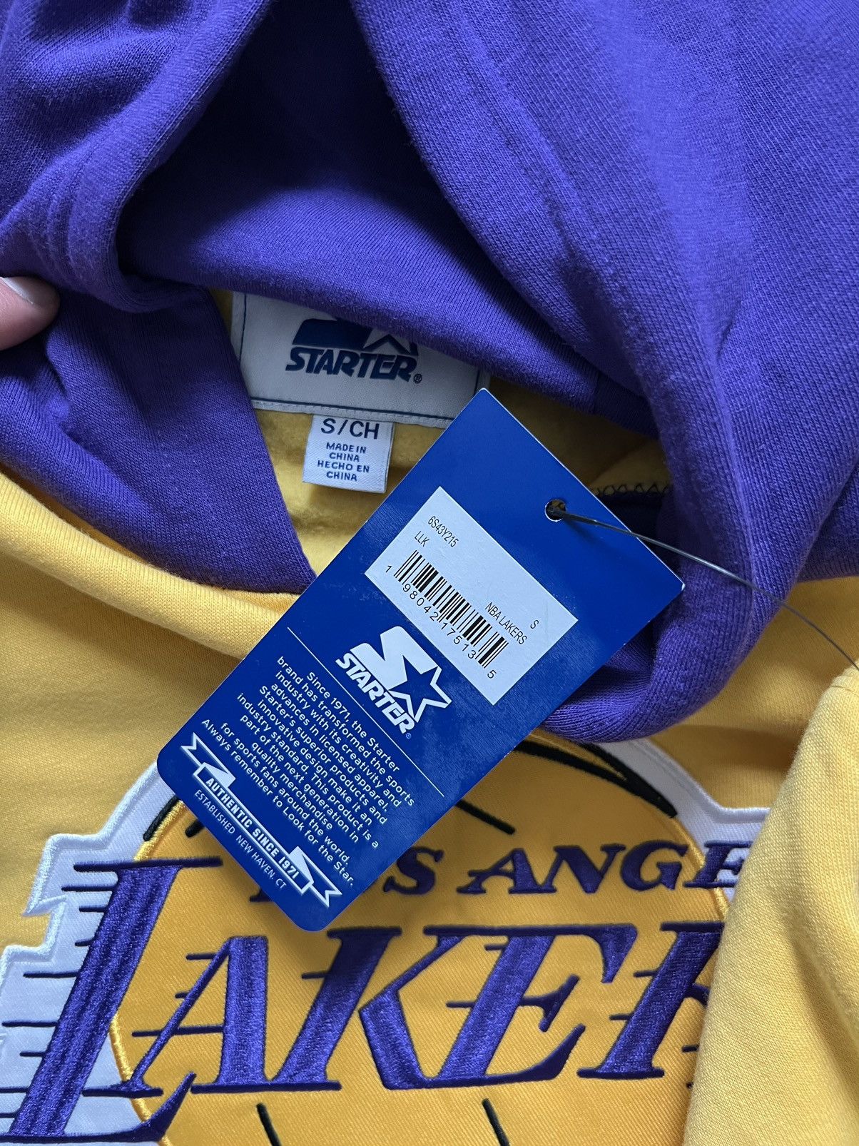 Starter Lot of 2: Starter Los Angeles Laker Hockey Hoodie Sweatshirt Size US S / EU 44-46 / 1 - 6 Thumbnail