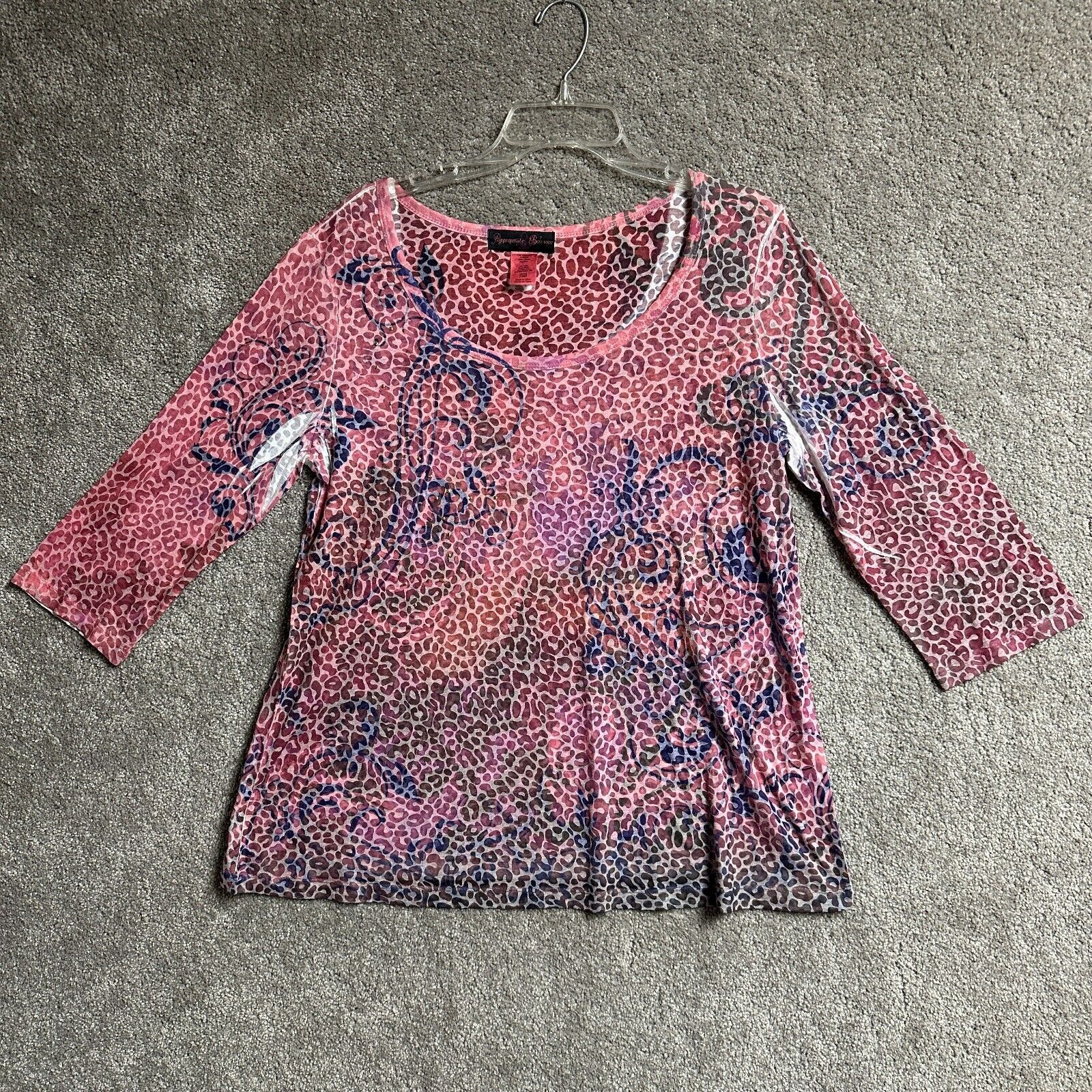 Other Y2K Leopard Print Top 16W Plus Rhinestones Whimsigoth Fairy Size XXL / US 16-18 / IT 52-54 - 1 Thumbnail