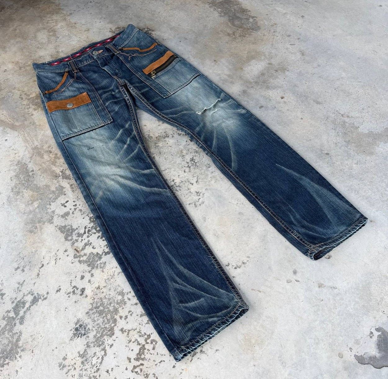 Edwin Archival Edwin Japan Distressed Exc.Vintage XU Multi-Pocket Size US 32 / EU 48 - 2 Thumbnail