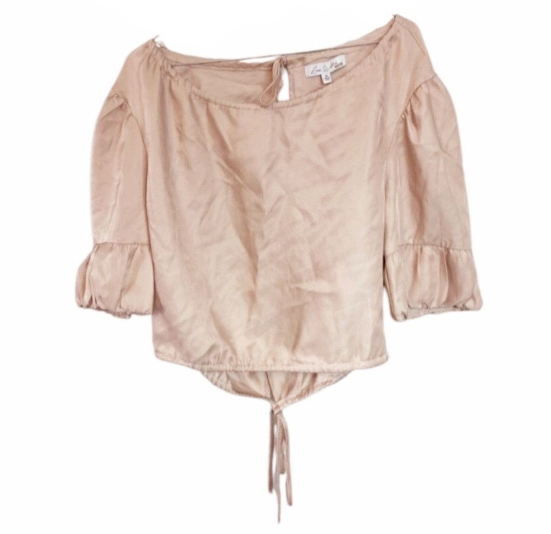 Other LOVE, WHIT BY WHITNEY PORT Pink Open Back Cropped Blouse Size S / US 4 / IT 40 - 5 Thumbnail