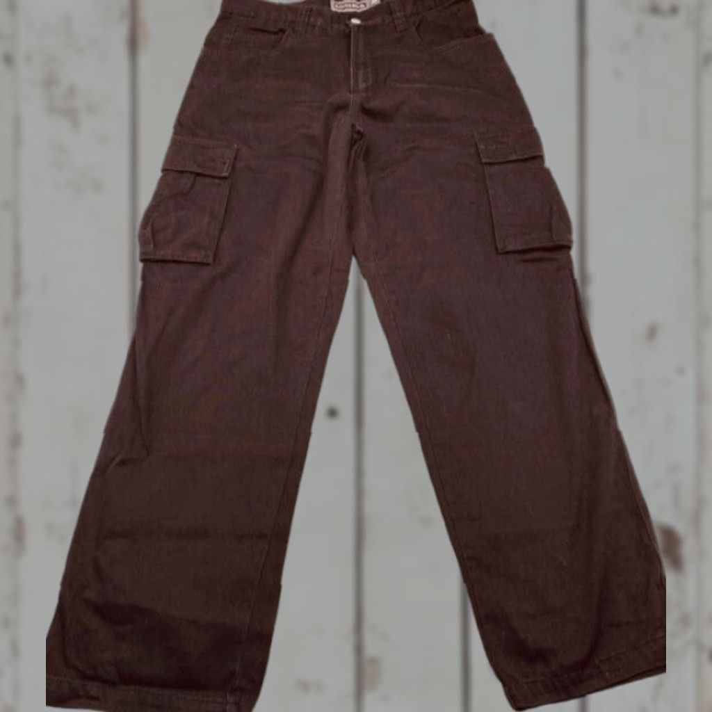 Quiksilver VINTAGE Quicksilver Men's Cargo Pants 33x32 Straight Leg 100% Cotton Black 4297 Size US 33 - 1 Thumbnail