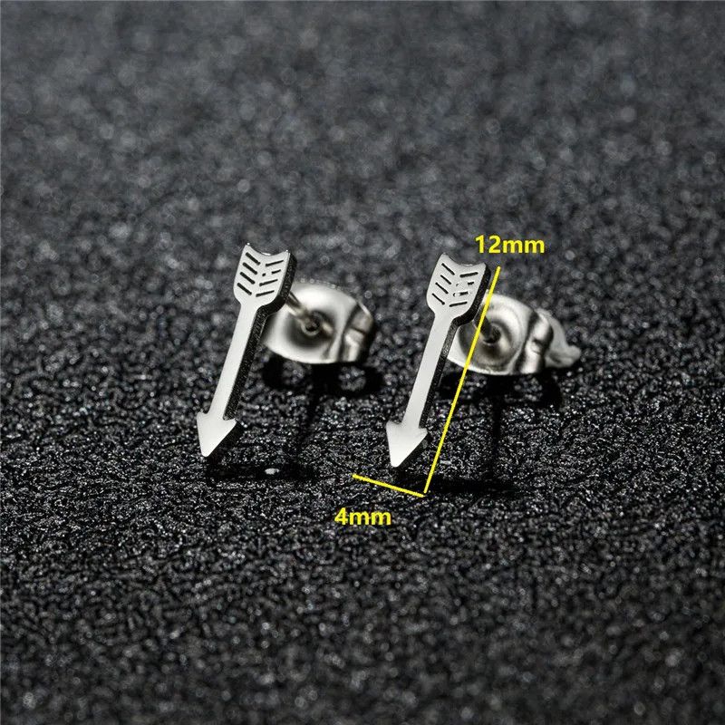 Jewelry Arrow Cupid Mini Stud Earrings Charm Earring Gift Size ONE SIZE - 2 Thumbnail