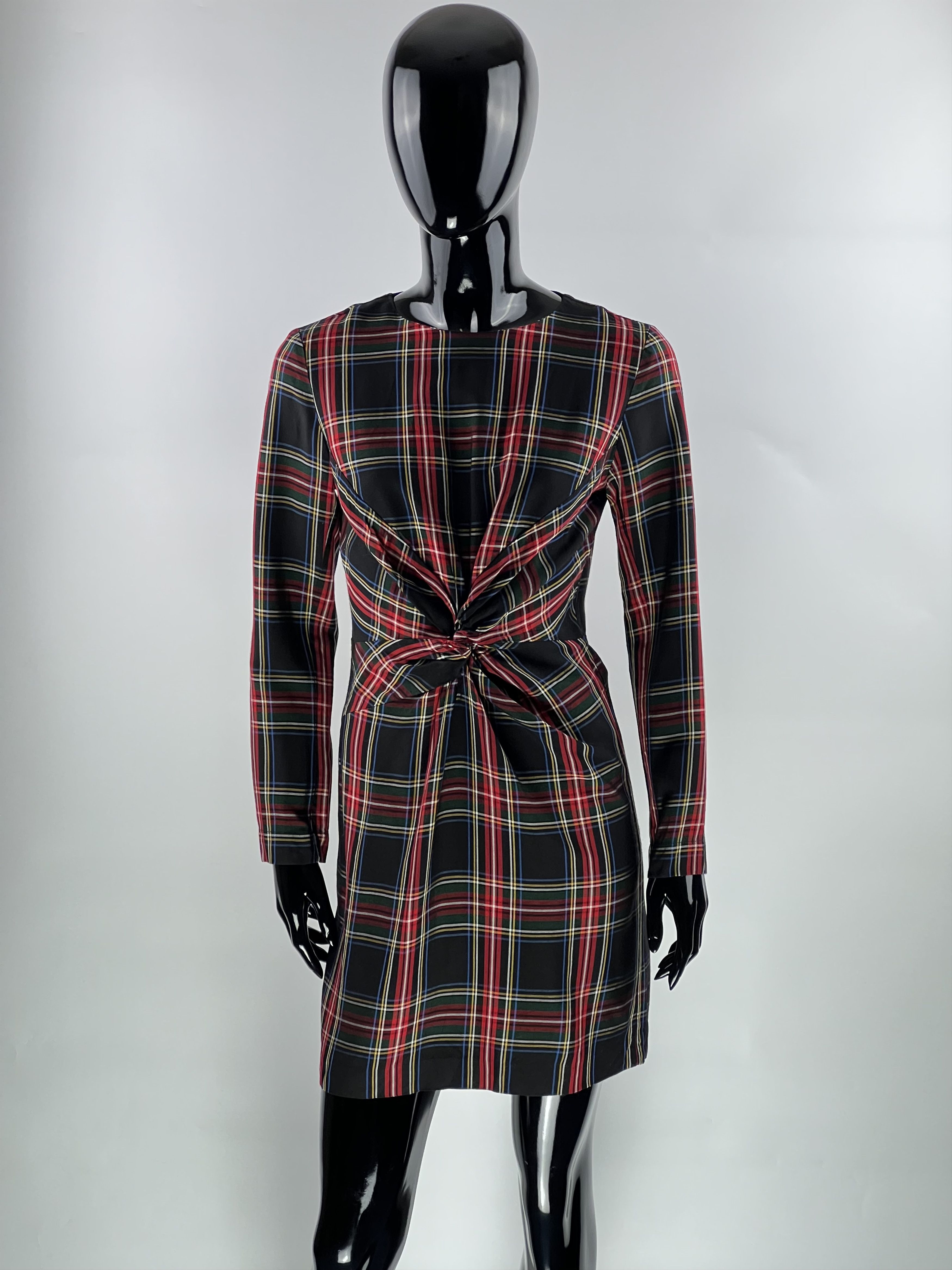 Maje Maje Check Long Sleeve Short Dress Size 1 Size S / US 4 / IT 40 - 1 Thumbnail