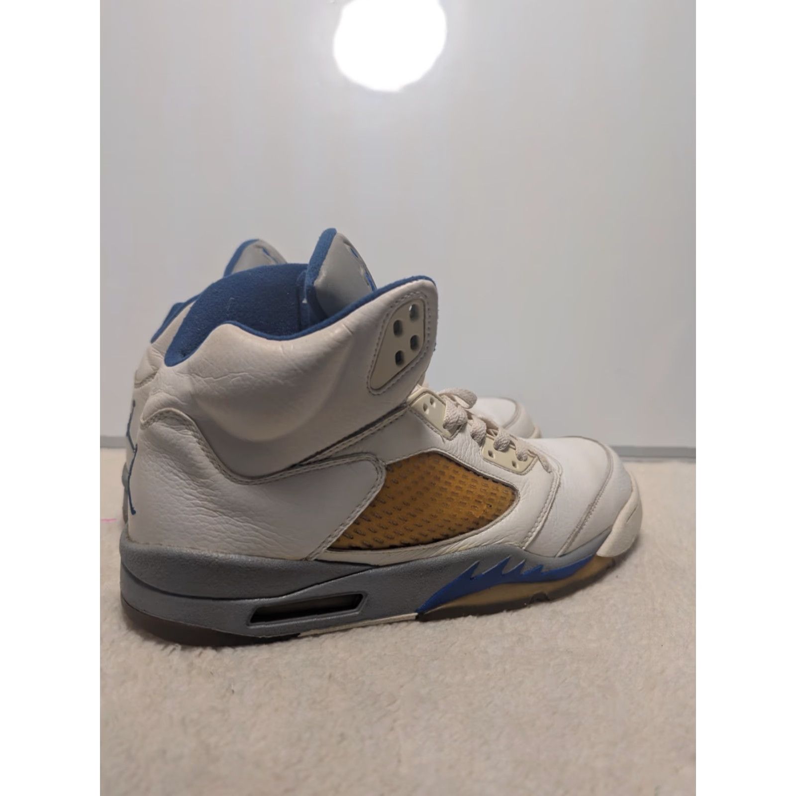 Nike Nike Jordan V 5 Stealth Athletic Sneakers Basketball Shoes 2006 Size 12 Mens White Blue Grey Size US 11 / EU 44 - 2 Thumbnail