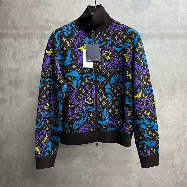 Louis Vuitton Louis Vuitton Black Floral Zip Long Sleeve Jacket - dmc Size US XS / EU 42 / 0 - 1 Thumbnail