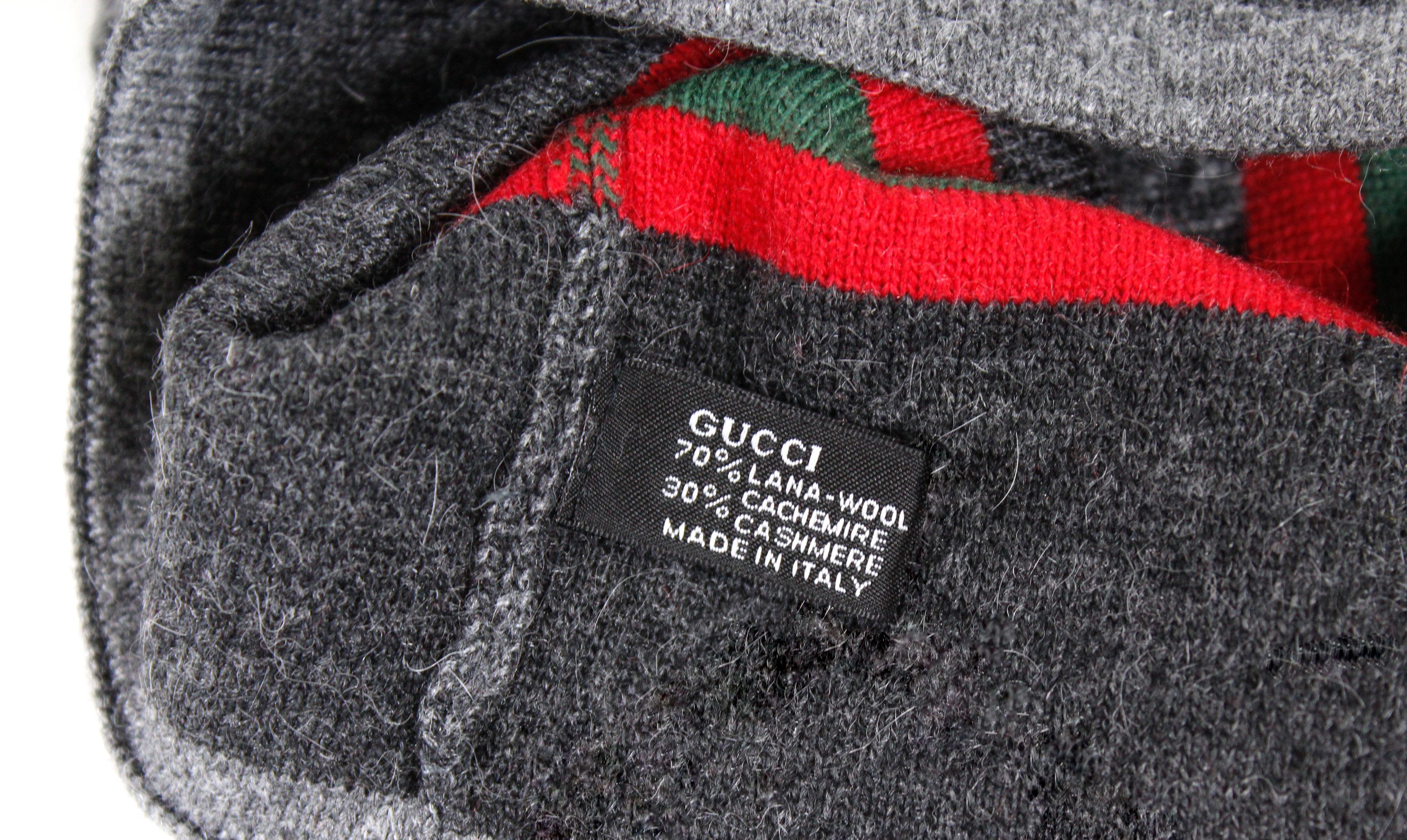 Gucci Gucci Monogram Logo Interlocking Cashmere Wool Beanie Hat Size ONE SIZE - 4 Thumbnail