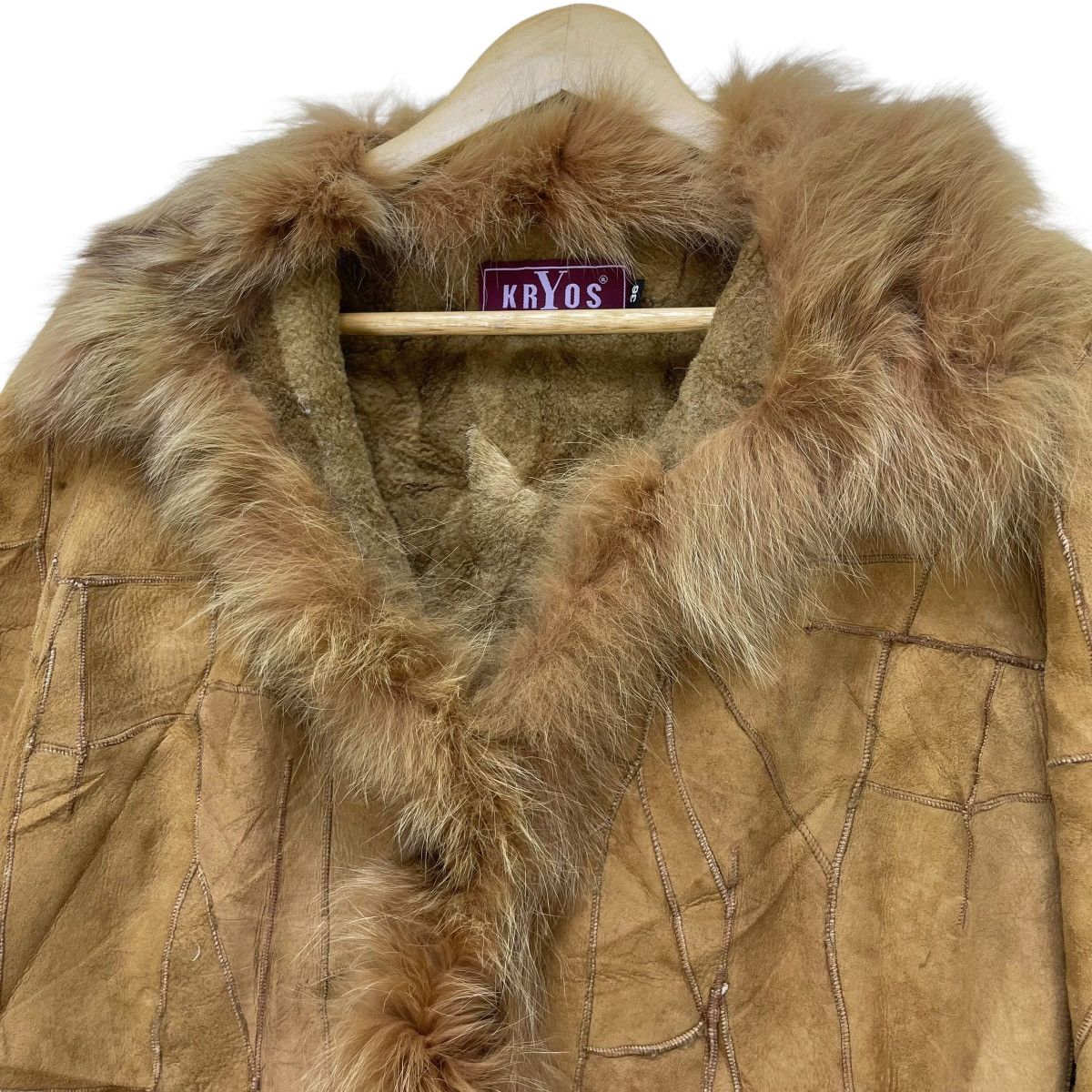 Sagafurs Japanese Brand Kryos Pacthwork Leather Faux Fur Jacket Size M / US 6-8 / IT 42-44 - 3 Thumbnail