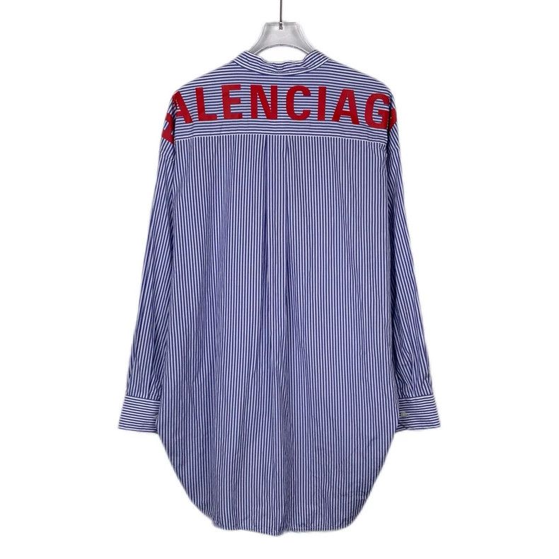 Other Balenciaga size 34 Blue and white lace up striped shirt wi Size XS / US 0-2 / IT 36-38 - 2 Thumbnail