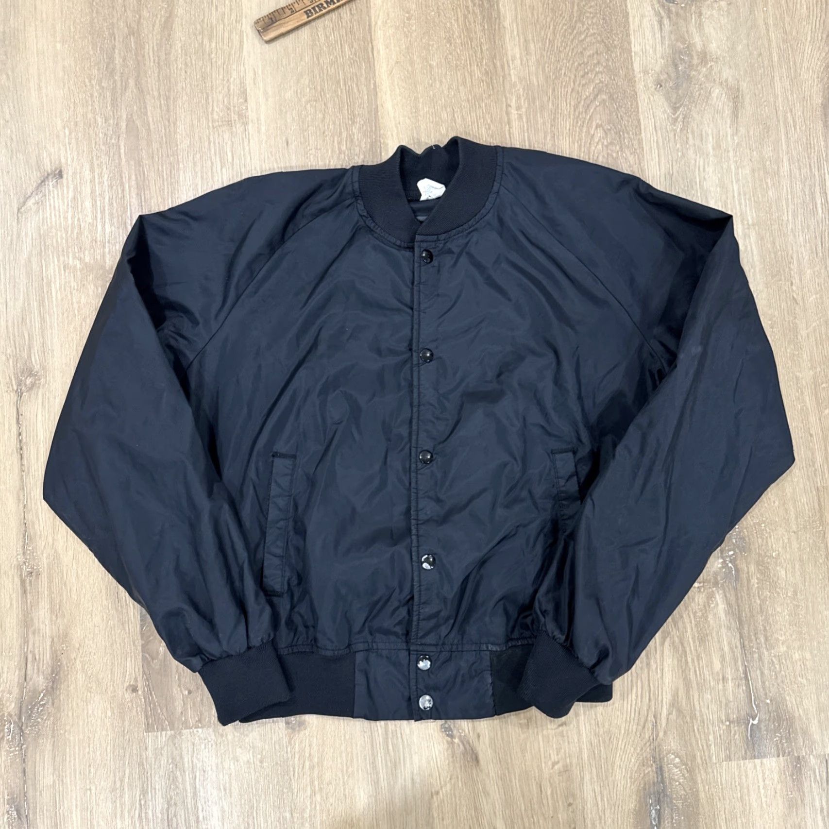 Chalk Line Chalk Line Jacket Windbreaker Vtg Justin Boots Large Black Nylon 1980s Casual Mens USA Size US L / EU 52-54 / 3 - 5 Thumbnail
