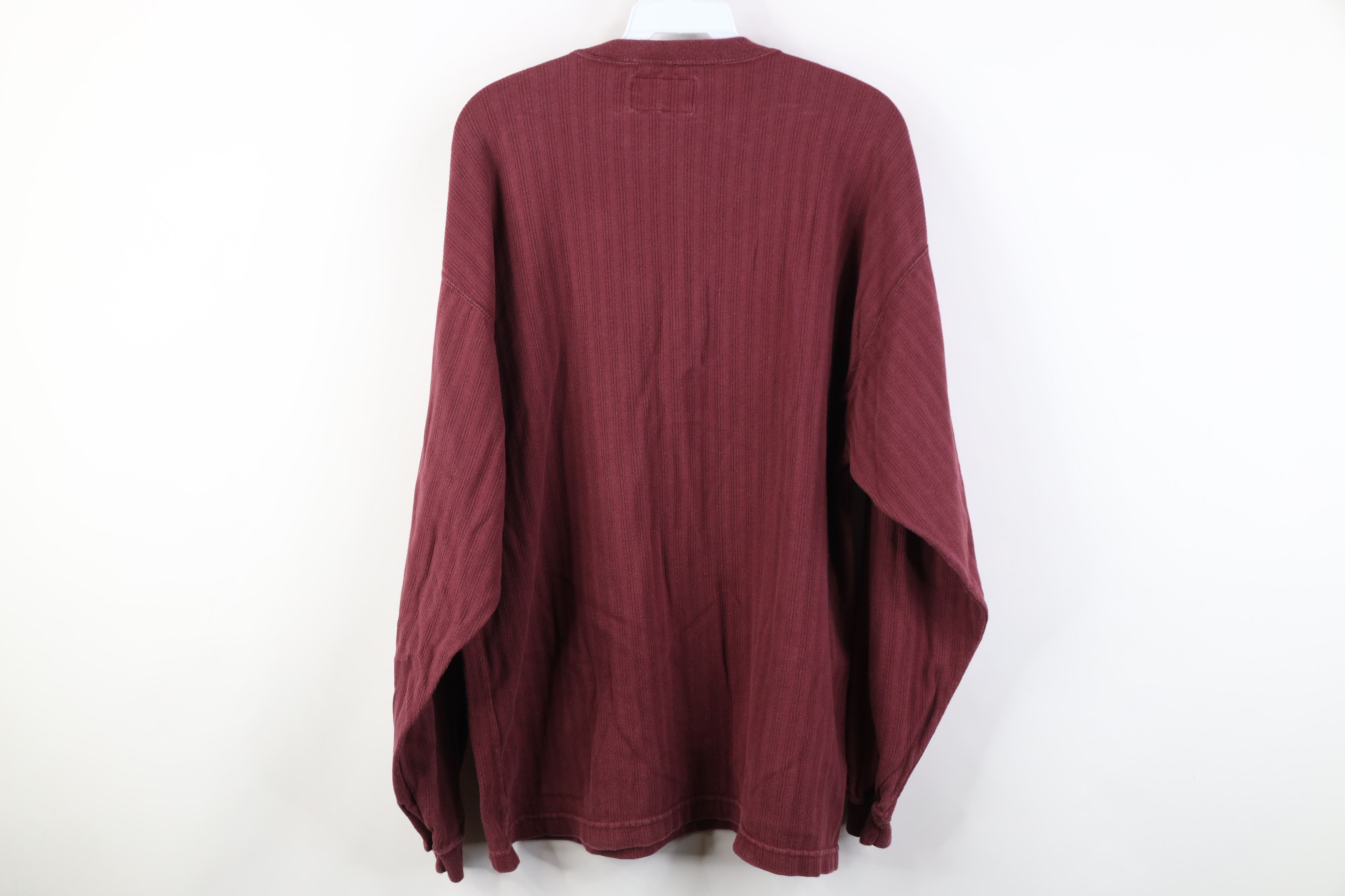 Vintage Vintage 90s Streetwear Knit Long Sleeve Henley T-Shirt Size US L / EU 52-54 / 3 - 11 Thumbnail
