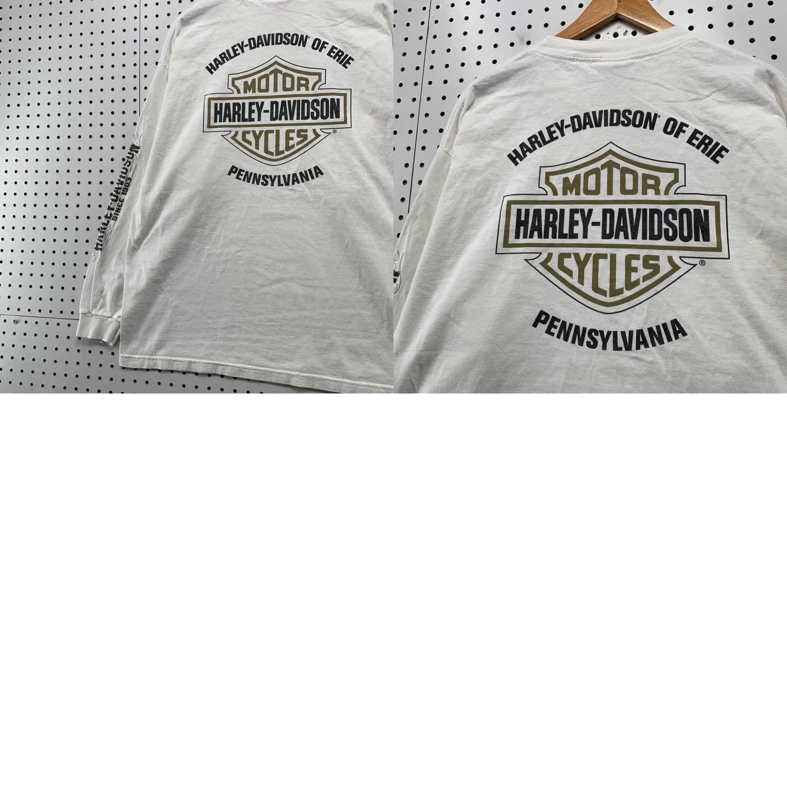 Harley Davidson Harley-Davidson Long Sleeve Shirt Mens XL White Live Free Ride Free Motorcycle Size US XL / EU 56 / 4 - 9 Thumbnail