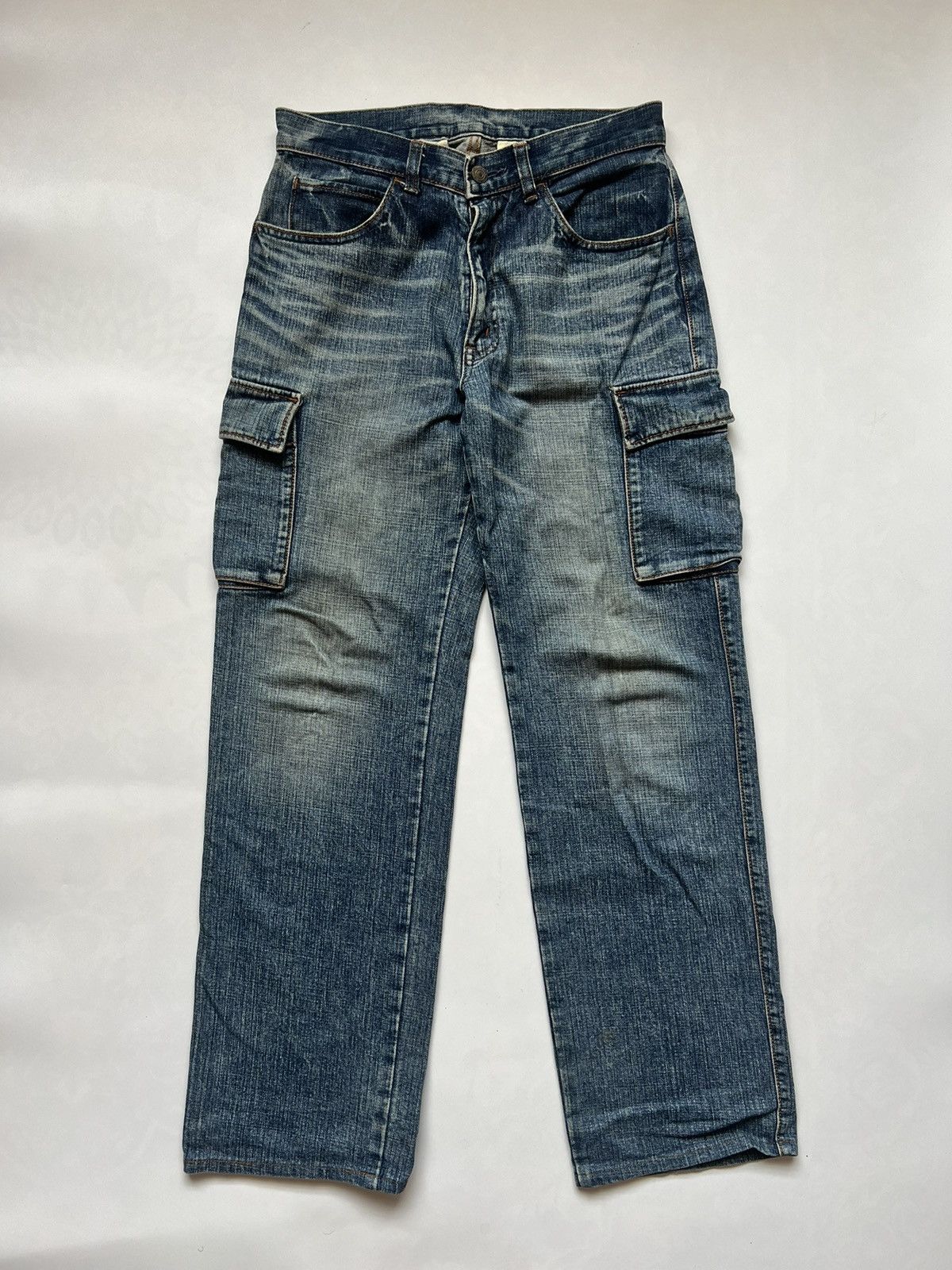 Big John Vintage Big John Denim Cargo Pants Size US 29 - 1 Thumbnail