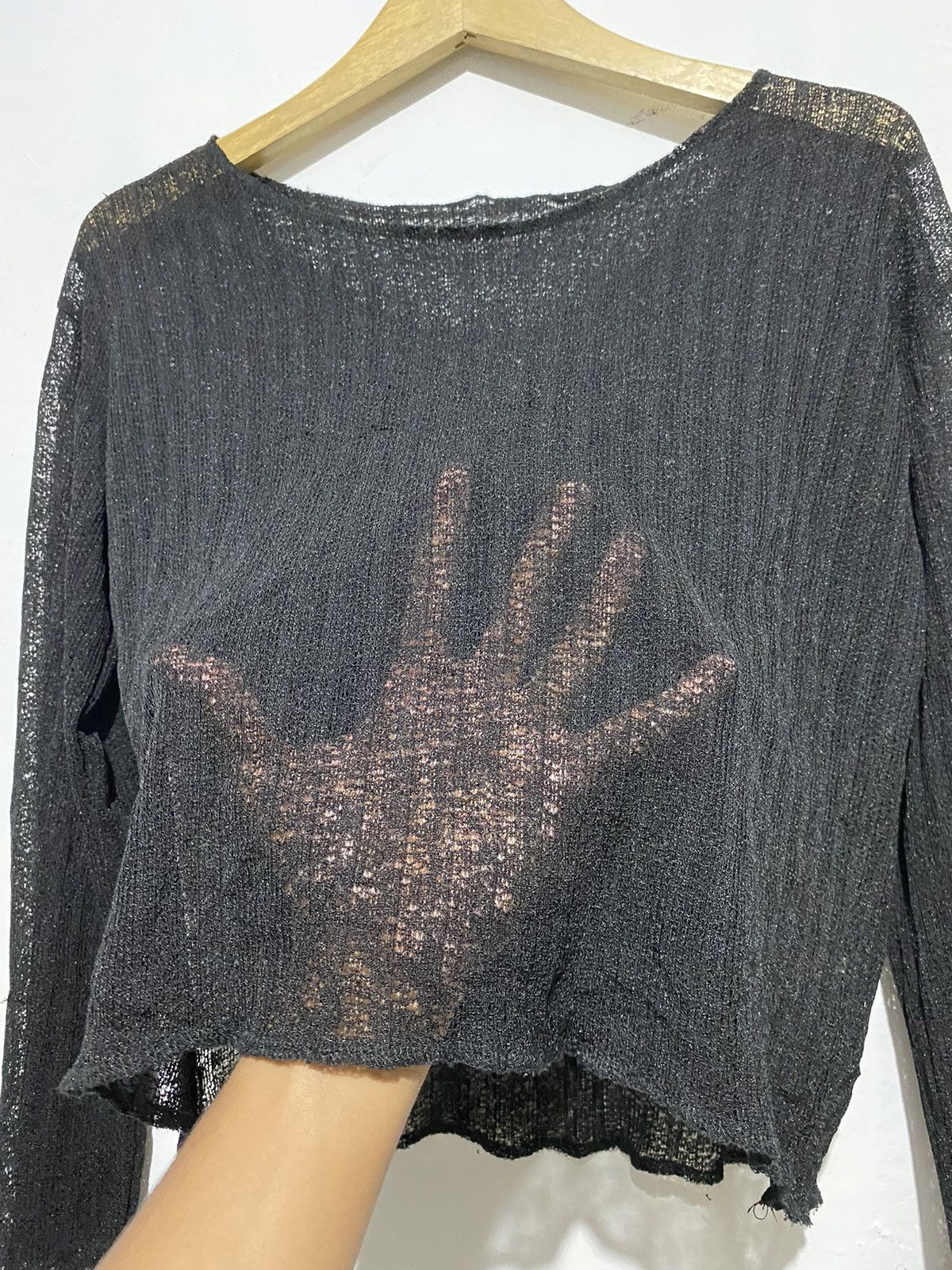 Hysteric Glamour × Japanese Brand Japanese unkwn fishnet cropped mesh cdg style Size US M / EU 48-50 / 2 - 5 Thumbnail