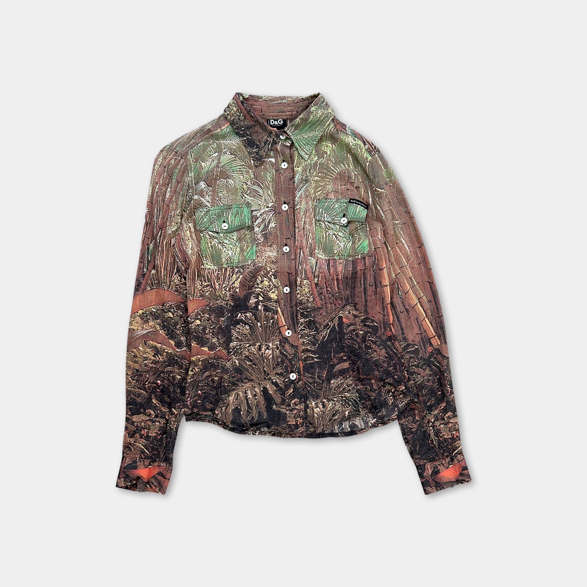 Dolce & Gabbana Dolce & Gabbana Jungle Tropical Shirt Size US S / EU 44-46 / 1 - 1 Thumbnail