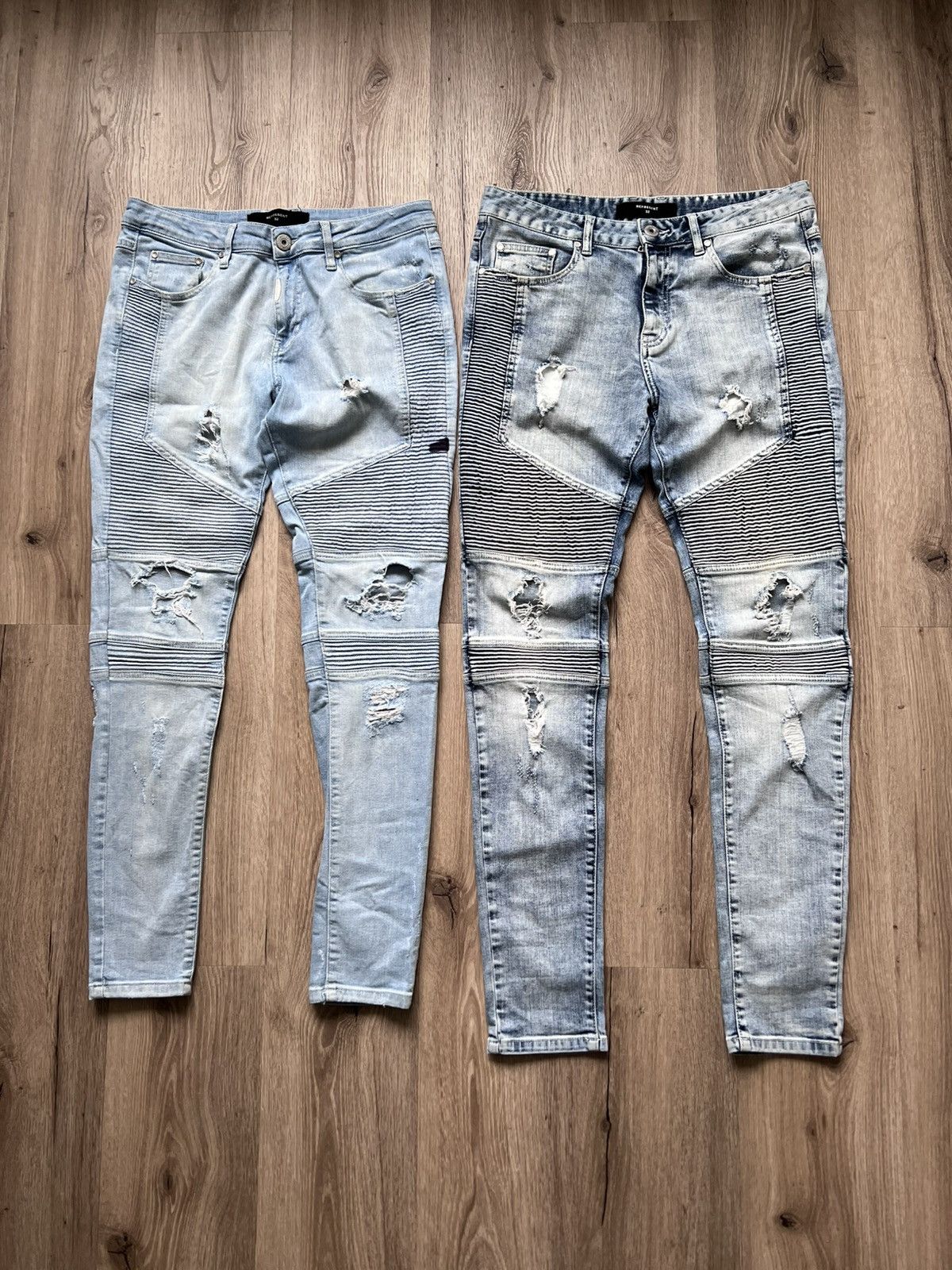 Represent Clo. 2 IN 1 REPRESENT Distressed Biker Pants Jeans Size US 32 / EU 48 - 1 Thumbnail