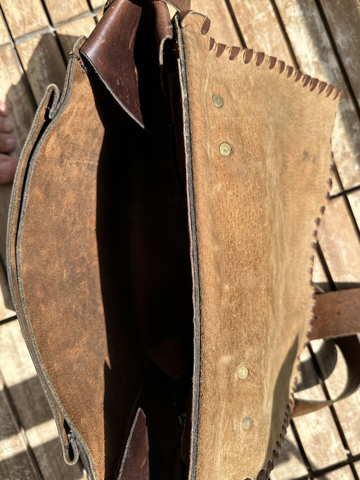 Handmade Handcrafted Hair-On-Hide Leather Messenger Bag Size ONE SIZE - 7 Thumbnail