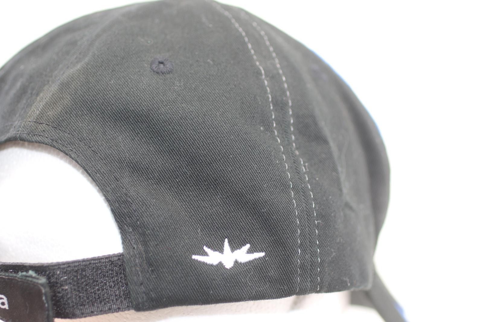 Point Zero Gree Logo Baseball Cap Black Blue Organic Fabric Adjustable Size ONE SIZE - 7 Thumbnail