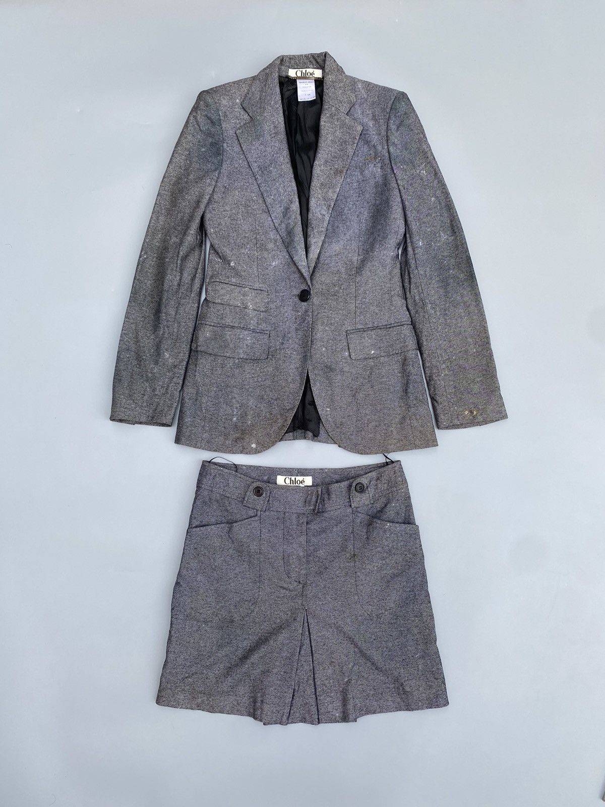 Chloe A/W 2004- Chloe- Phoebe Philo- Blazer and Skirt Set Size S / US 4 / IT 40 - 4 Thumbnail