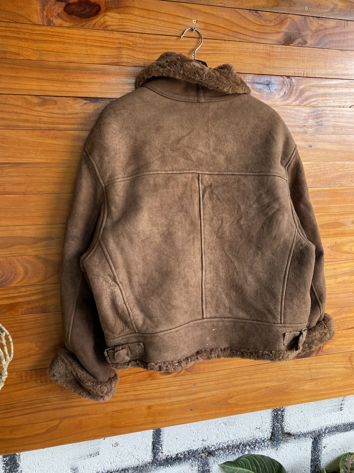 Vintage Vintage NEWS 1985 Shearling Aviator Jacket Brown Faux Suede Size US M / EU 48-50 / 2 - 16 Thumbnail
