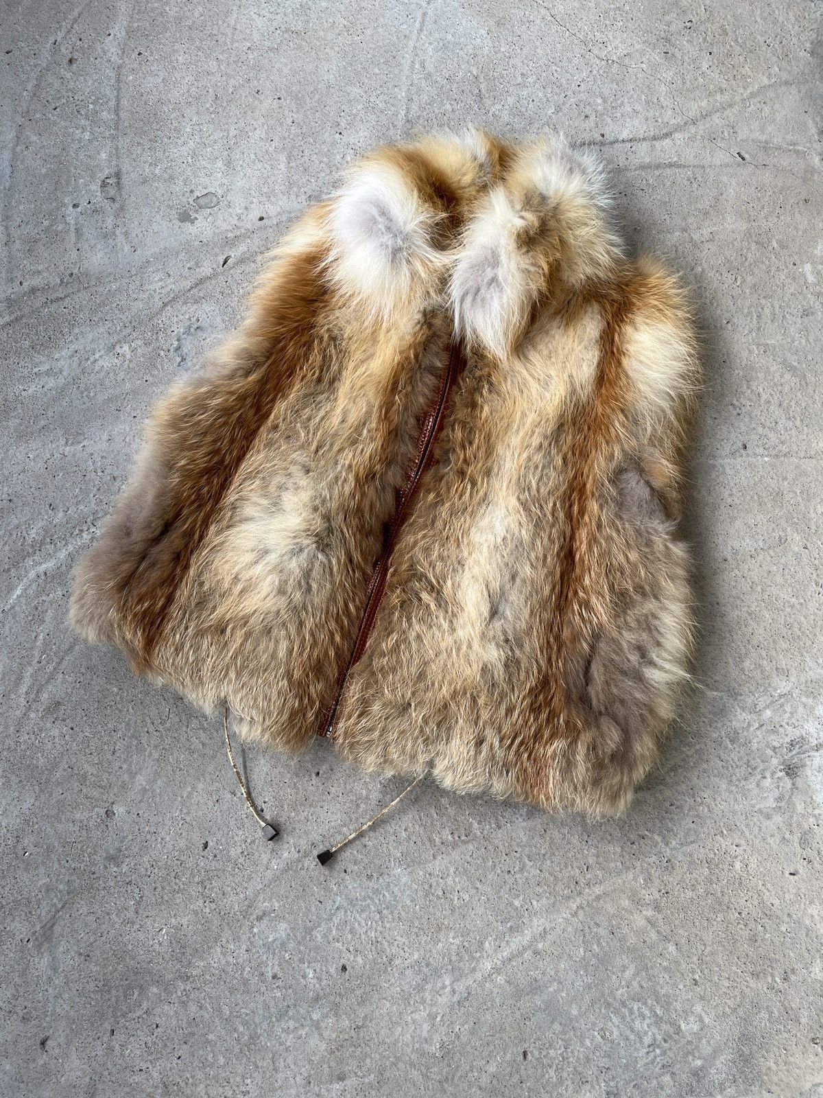 Vintage Vintage Natural FOX Fur Vest Size S / US 4 / IT 40 - 1 Thumbnail