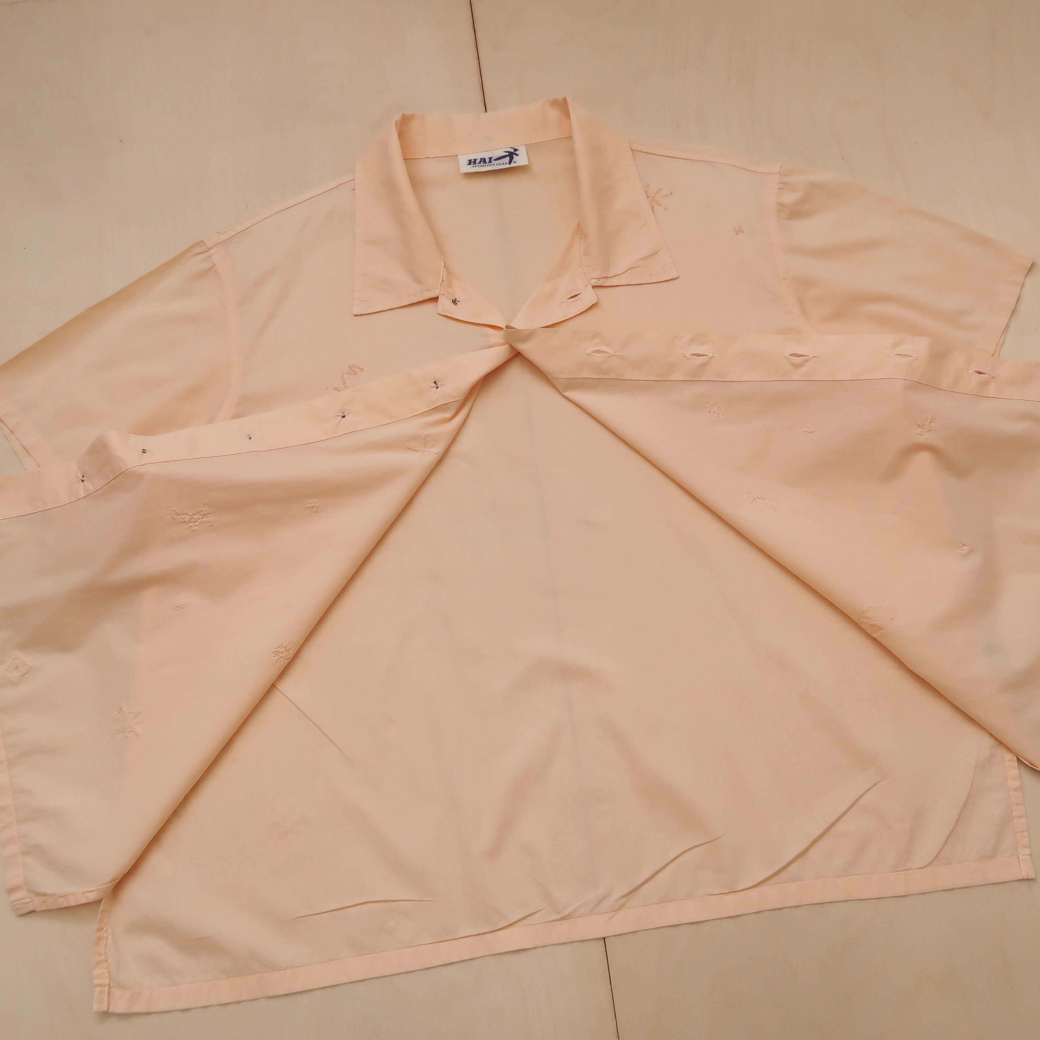 Issey Miyake Vintage 90s Hai Sporting Gear Multi Mesh Shirt Peach Size US M / EU 48-50 / 2 - 13 Thumbnail