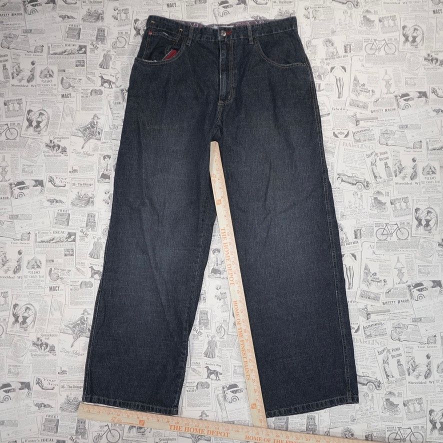 Vintage 33x32 - Vintage Y2K Plugg co denim skate dark 2000s pants Size US 33 - 4 Thumbnail