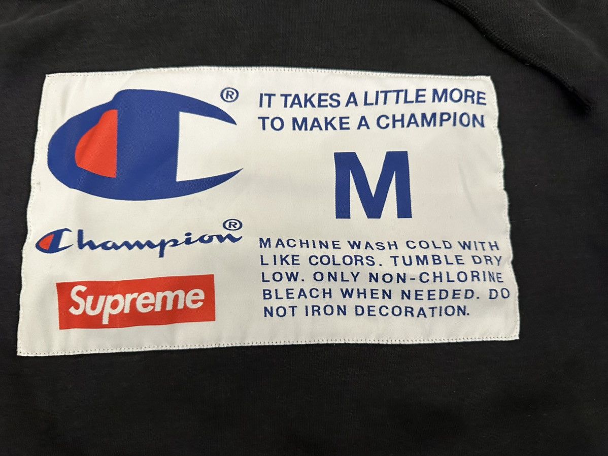 Champion × Supreme Supreme x Champion Label Black Hooded Sweatshirt Size Medium Size US M / EU 48-50 / 2 - 4 Thumbnail